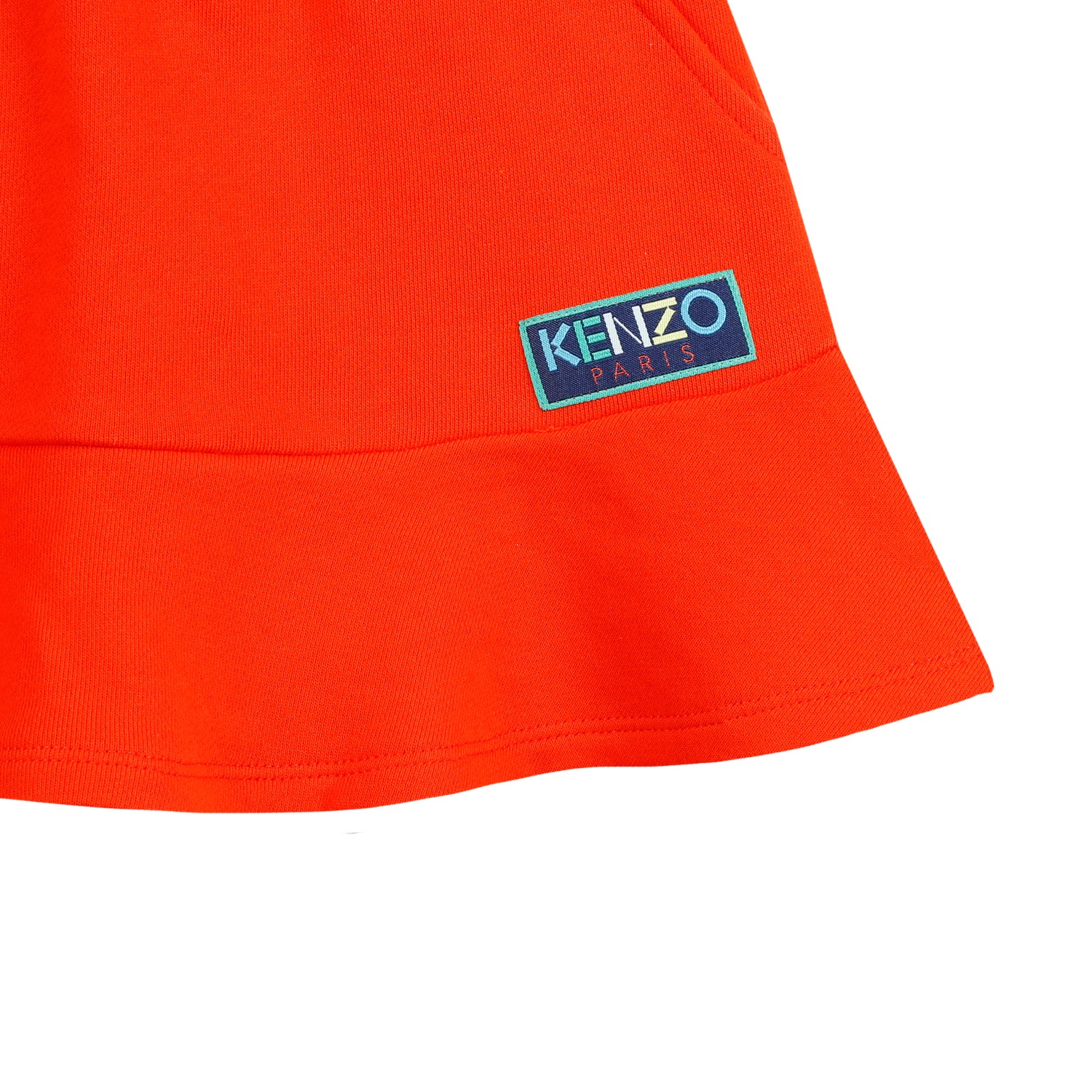 Girls Orange Cotton Skirt