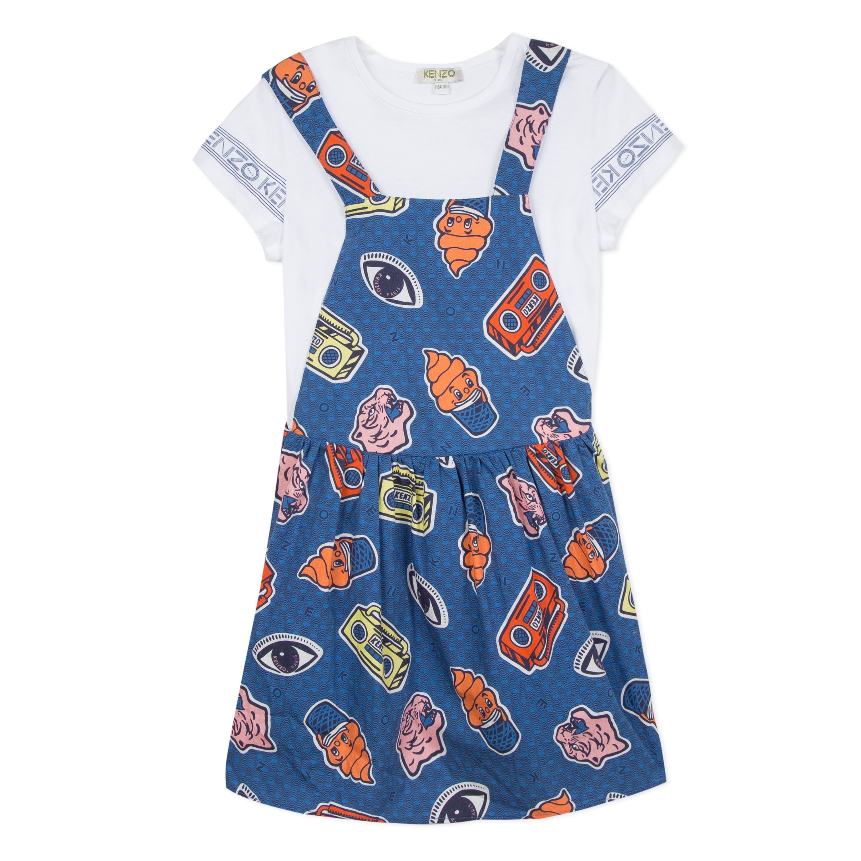 Girls Dark Blue Cotton Dress