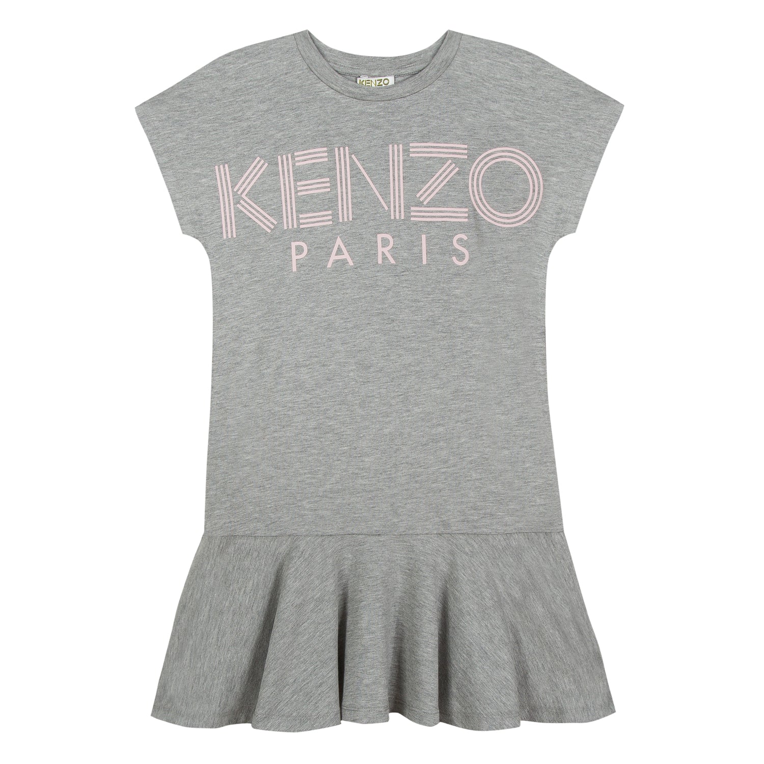 Girls Marl Grey Logo Dress