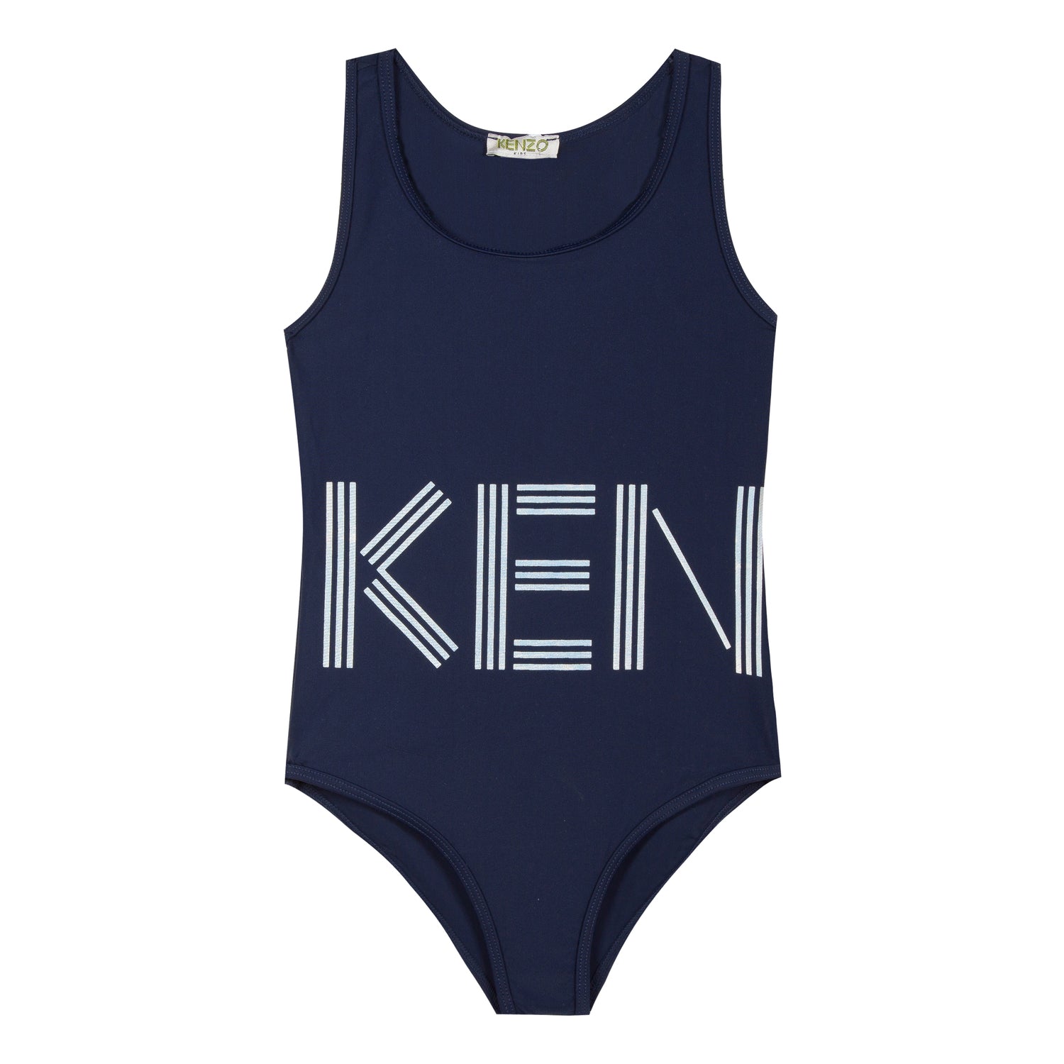Girls Navy Logo Swimwear