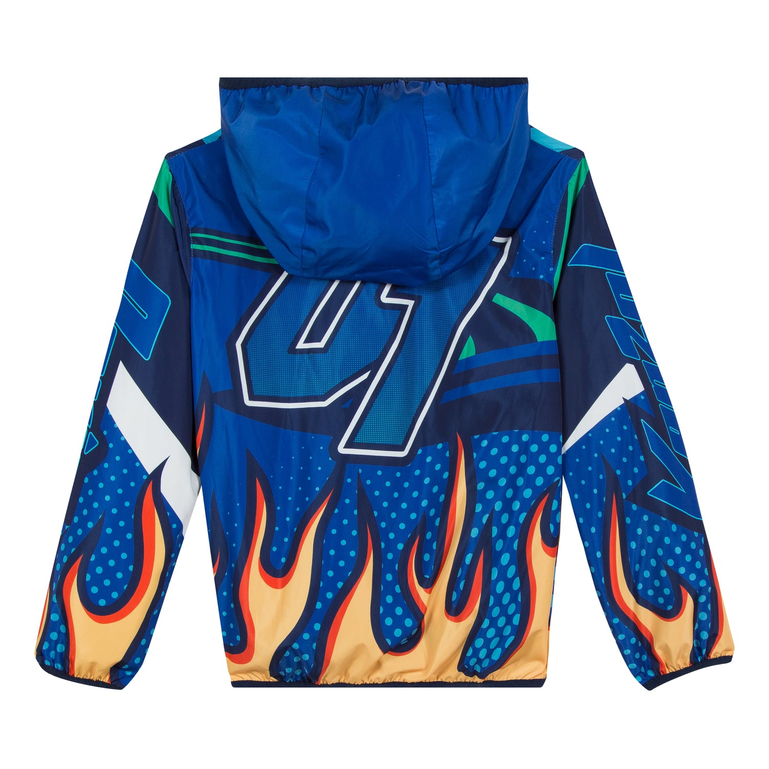 Boys Blue Printed Jacket