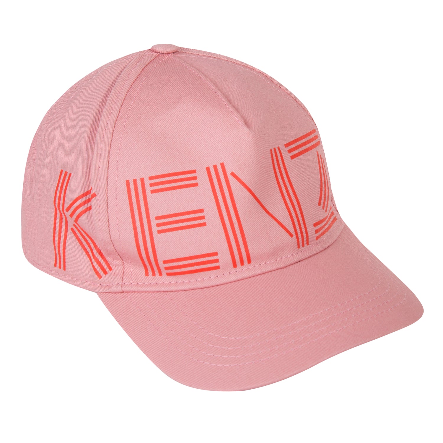 Girls Middle Pink Logo Cotton Hat
