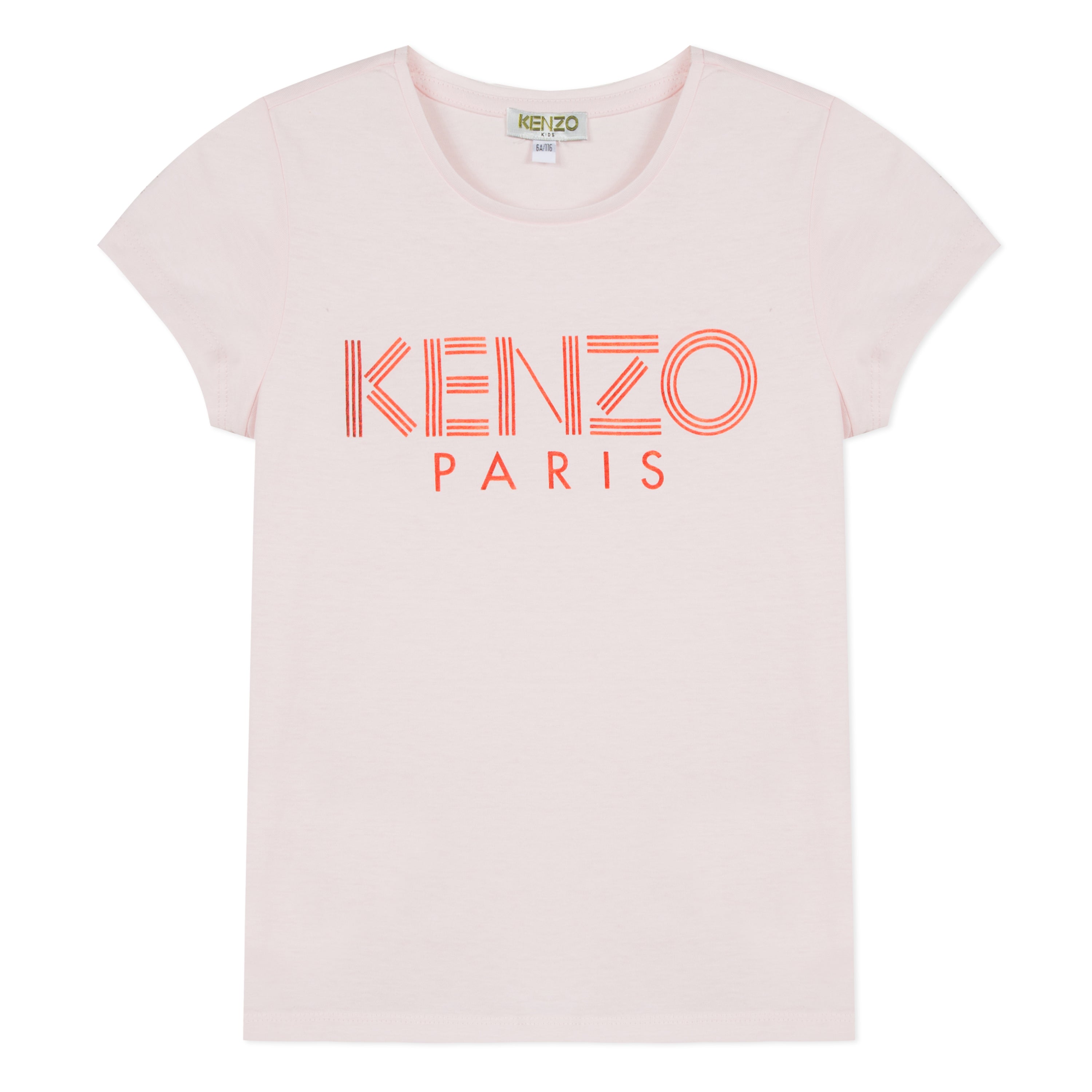 Girls Light Pink Logo Cotton T-shirt