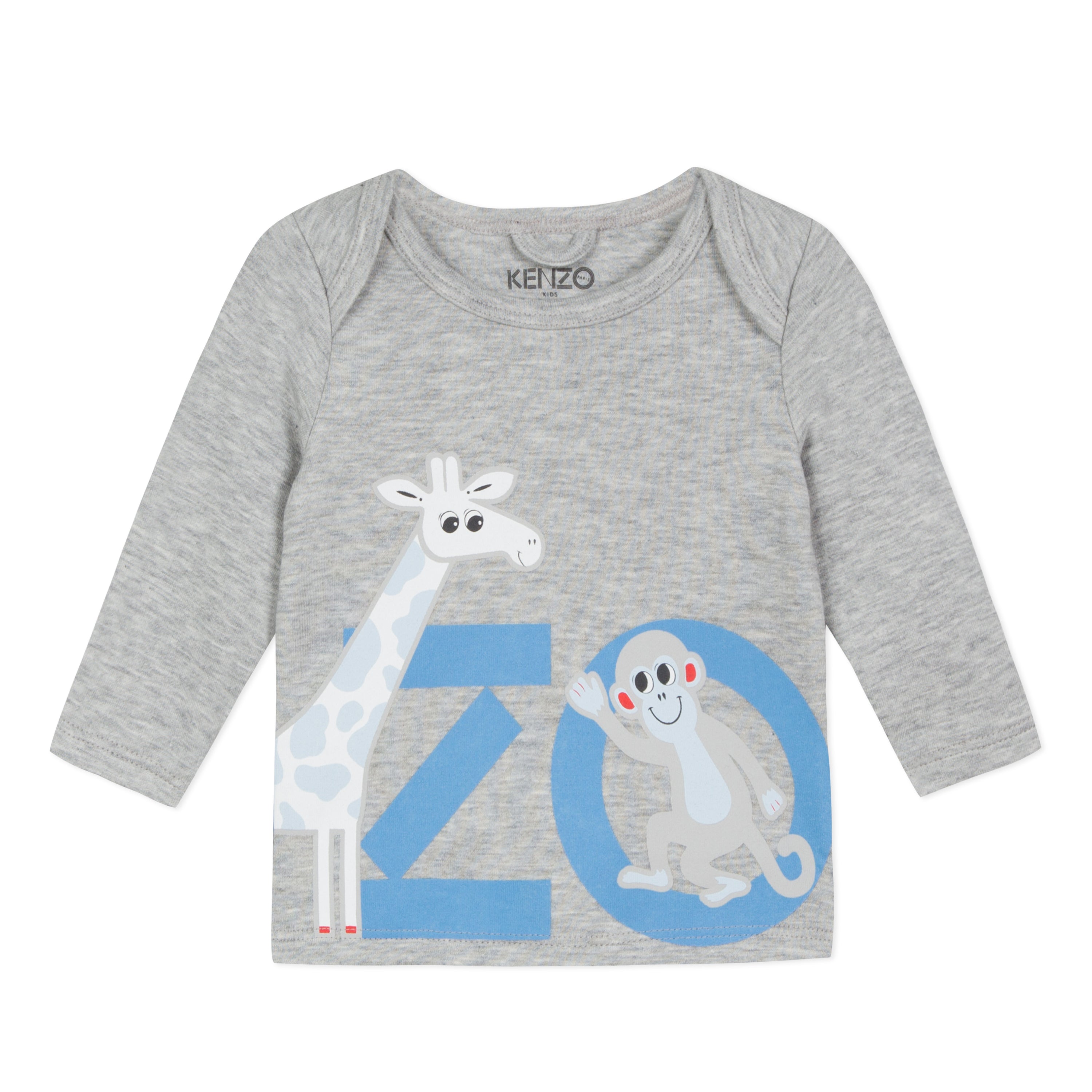 Baby Boys Grey Printing Cotton T-shirt