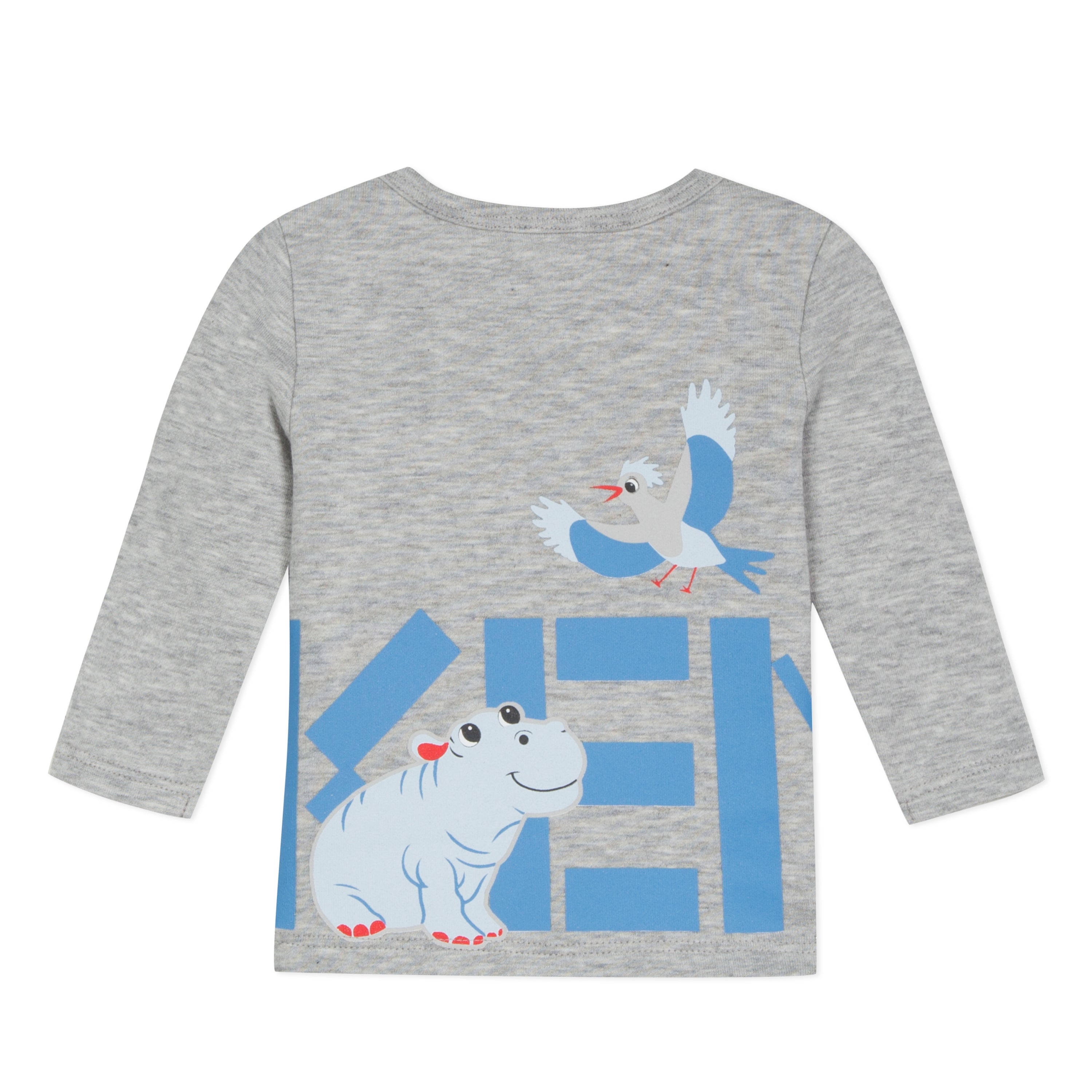 Baby Boys Grey Printing Cotton T-shirt