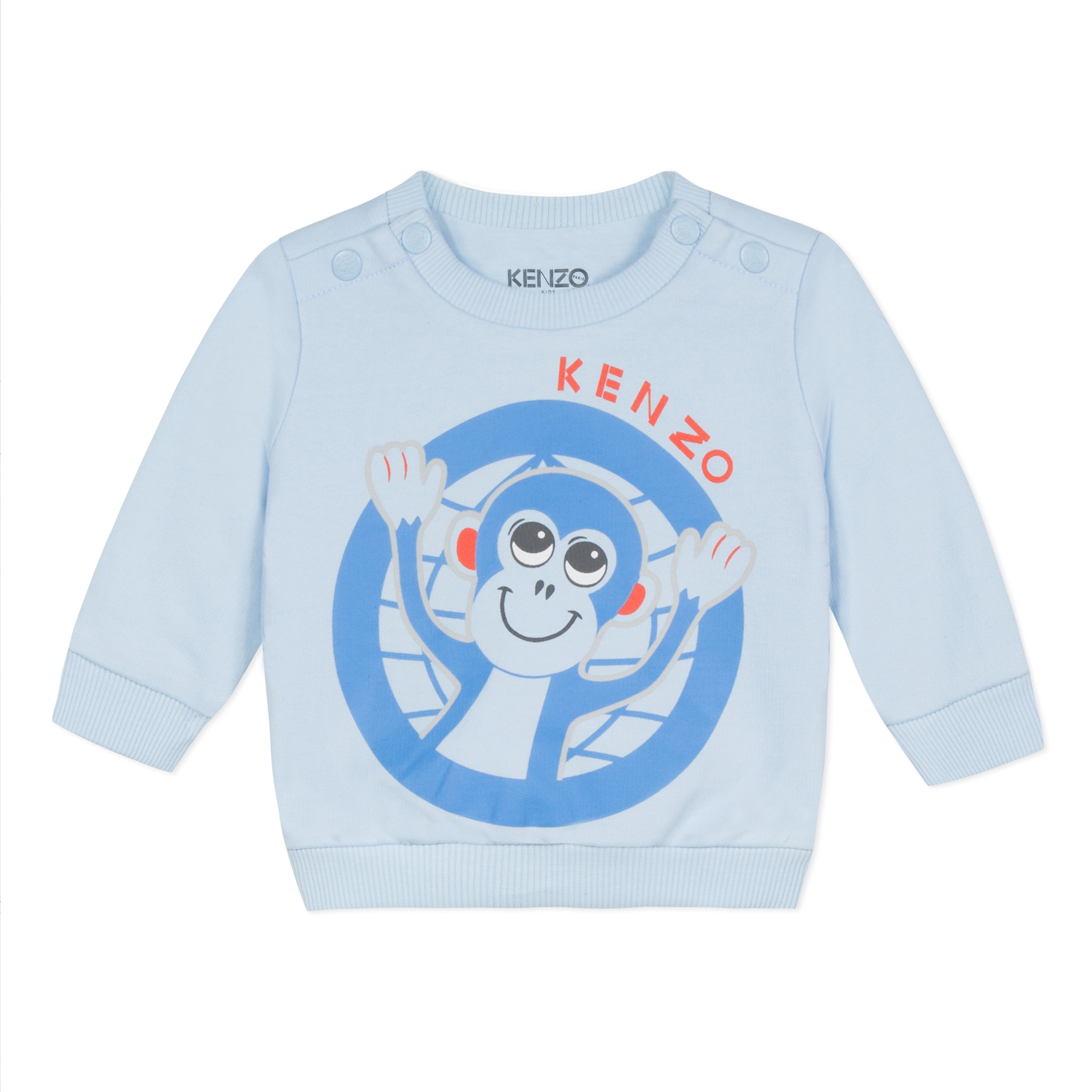 Baby Boys Light Blue Printing Cotton Sweatshirt