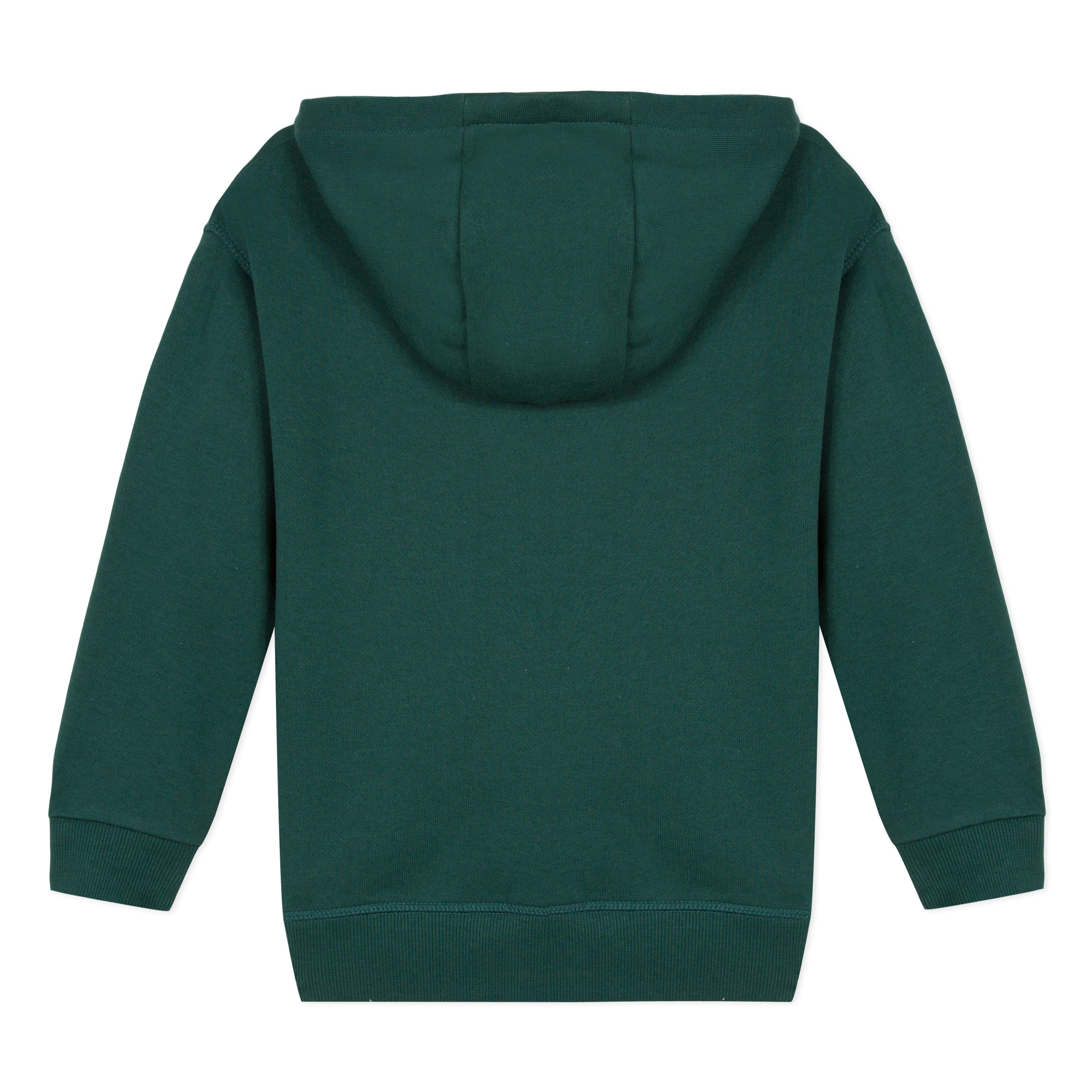Boys Dark Green Hooded Cotton Sweatshirt