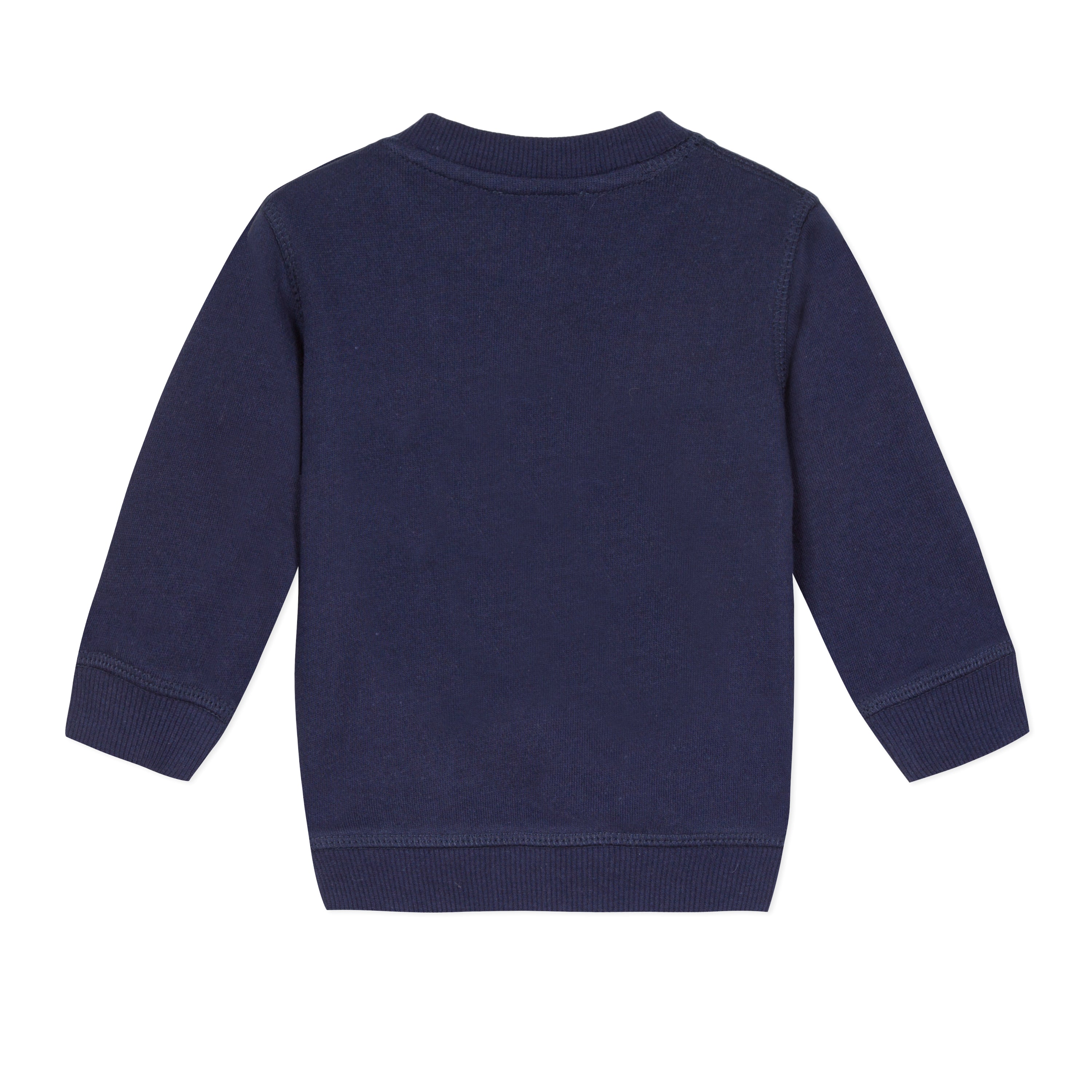 Baby Boys Navy Tiger Cotton Sweatshirt