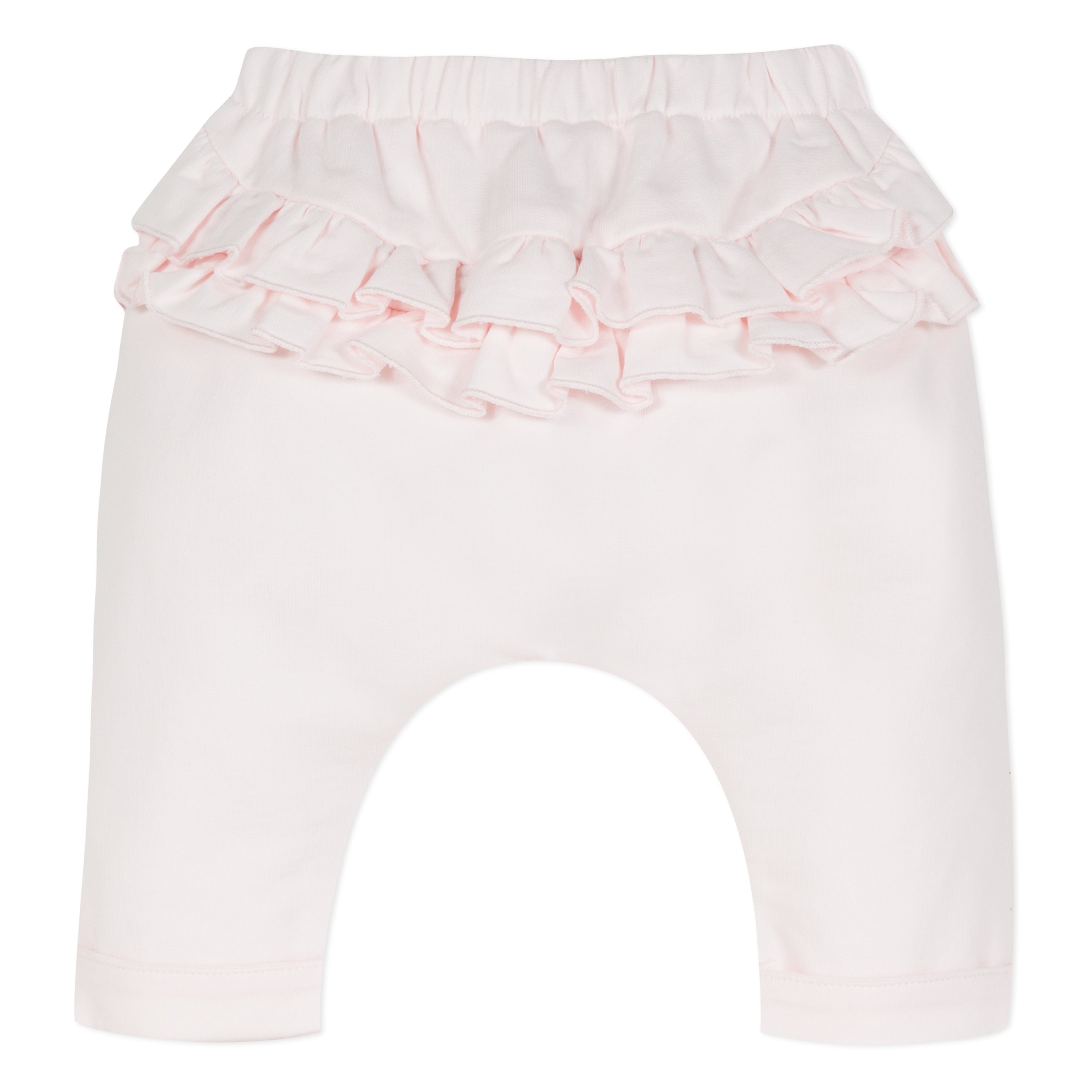 Baby Girls Light Pink Frill Cotton Trousers