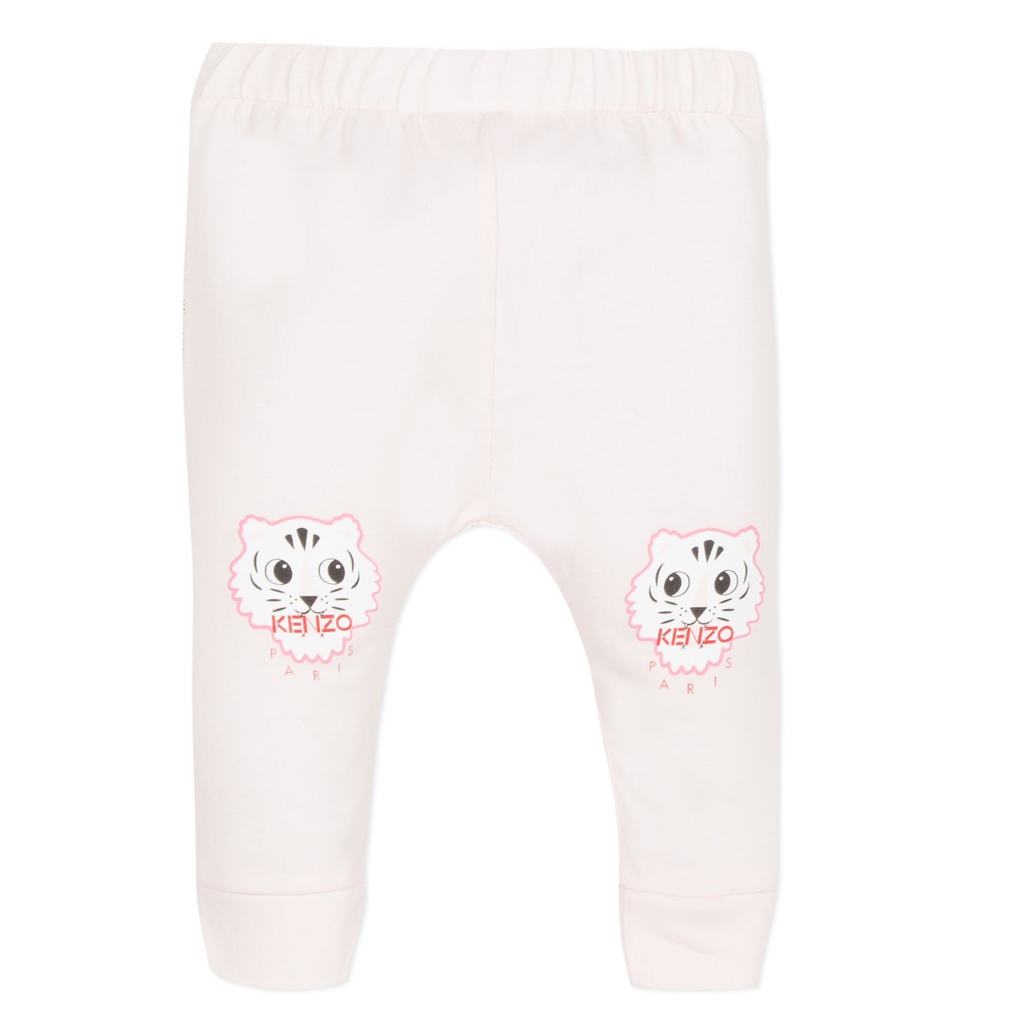 Baby Girls Light Pink Printing Cotton Trousers