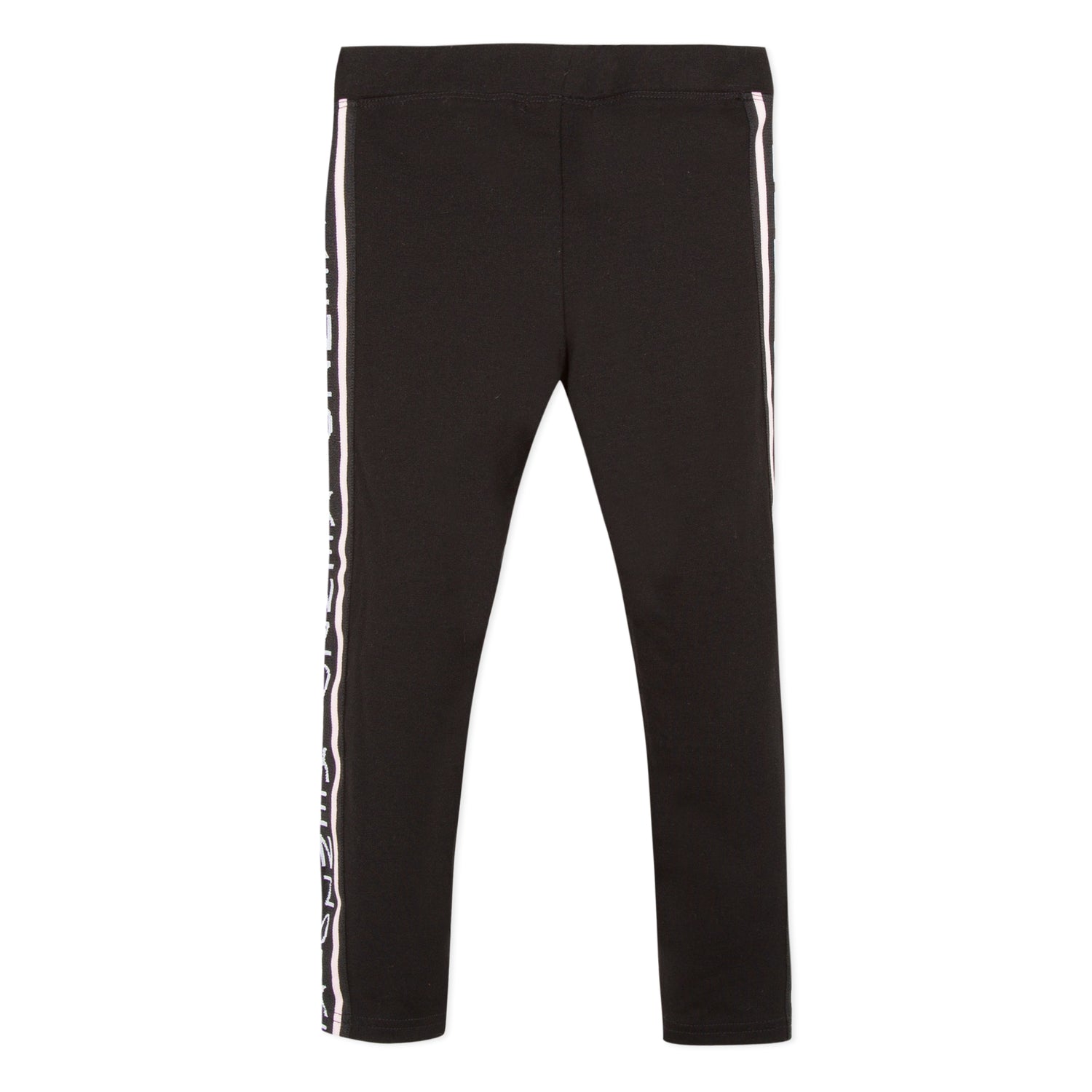 Girls Black Logo Leggings