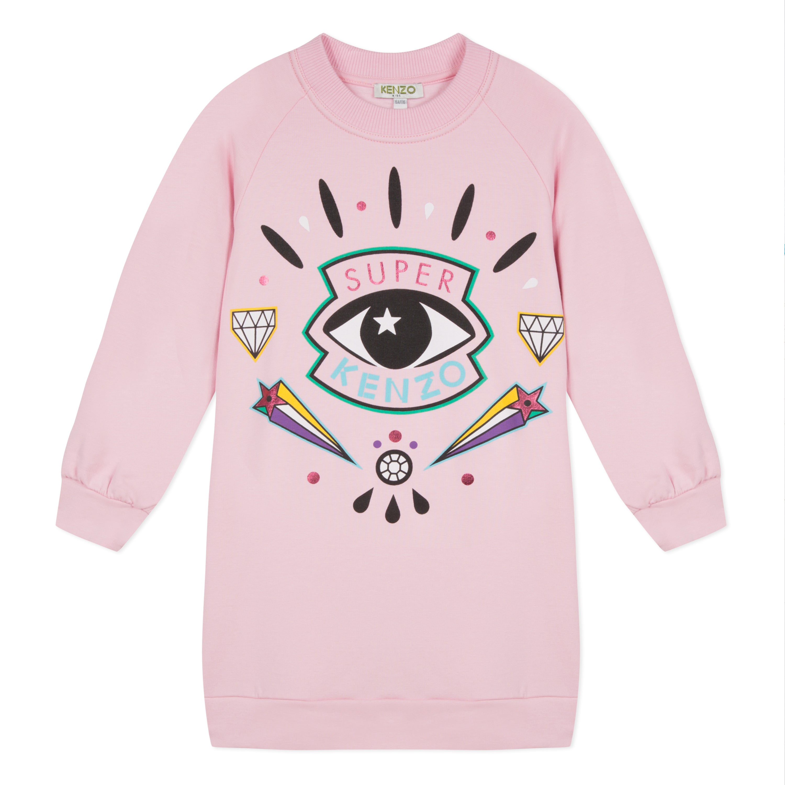 Girls Pink Eye Cotton Dress