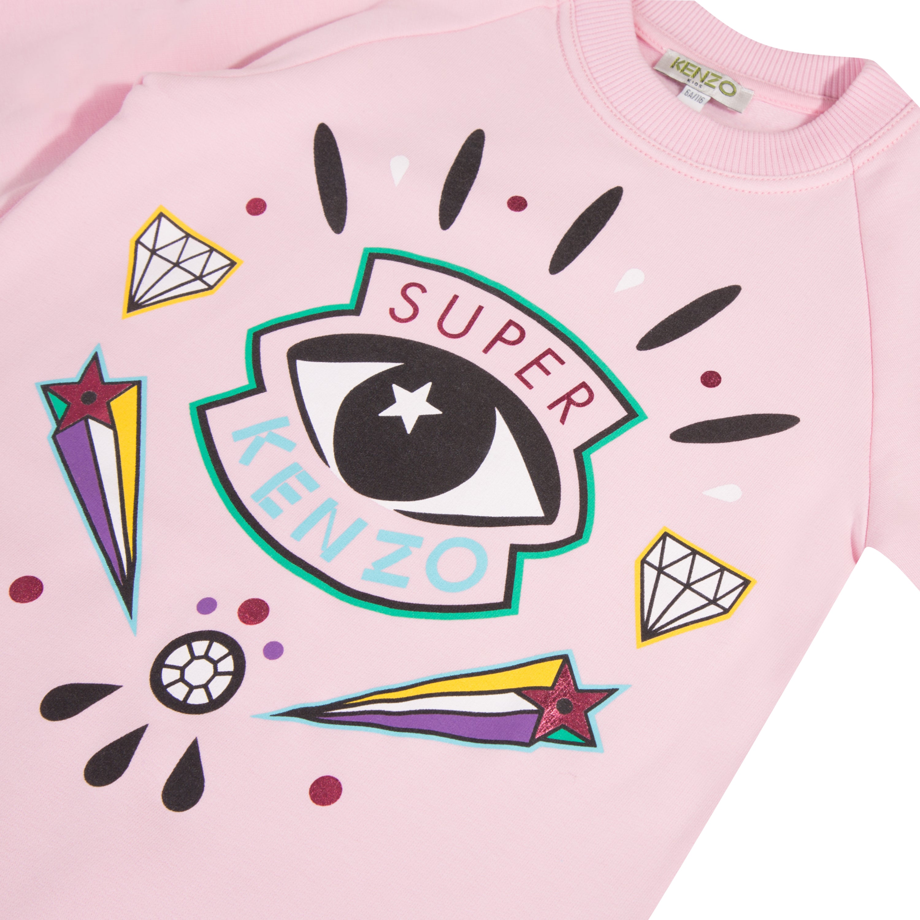 Girls Pink Eye Cotton Dress