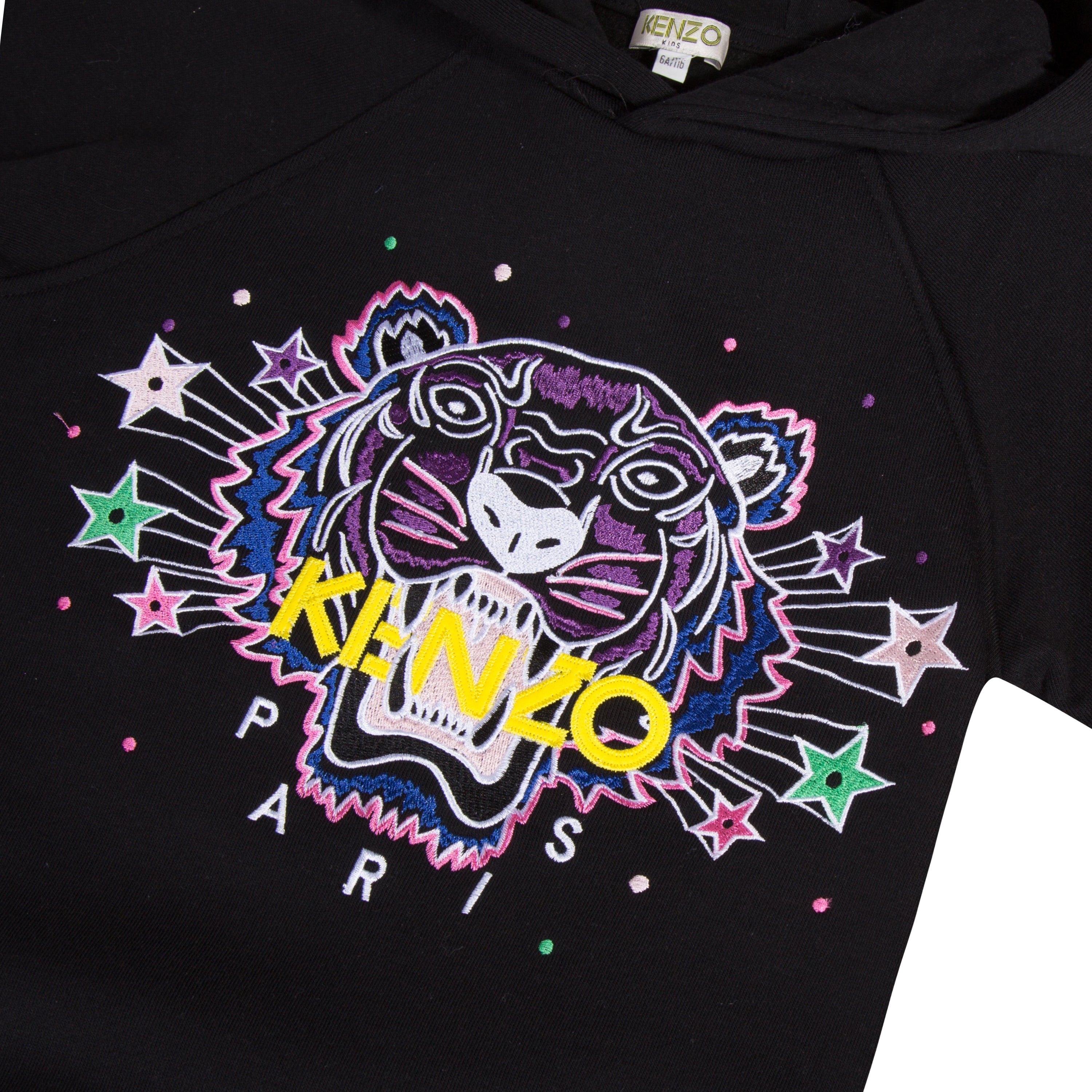 Girls Black Tiger Cotton Dress