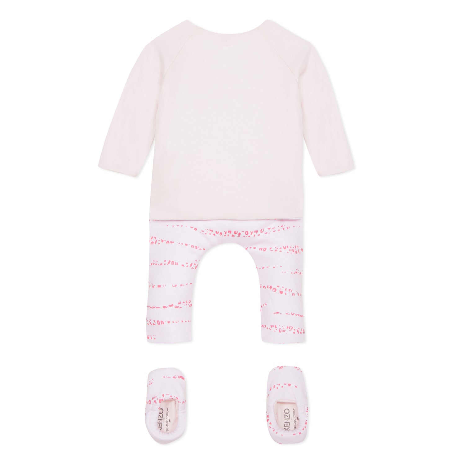 Baby Girls Light Pink Logo Cotton Babysuit