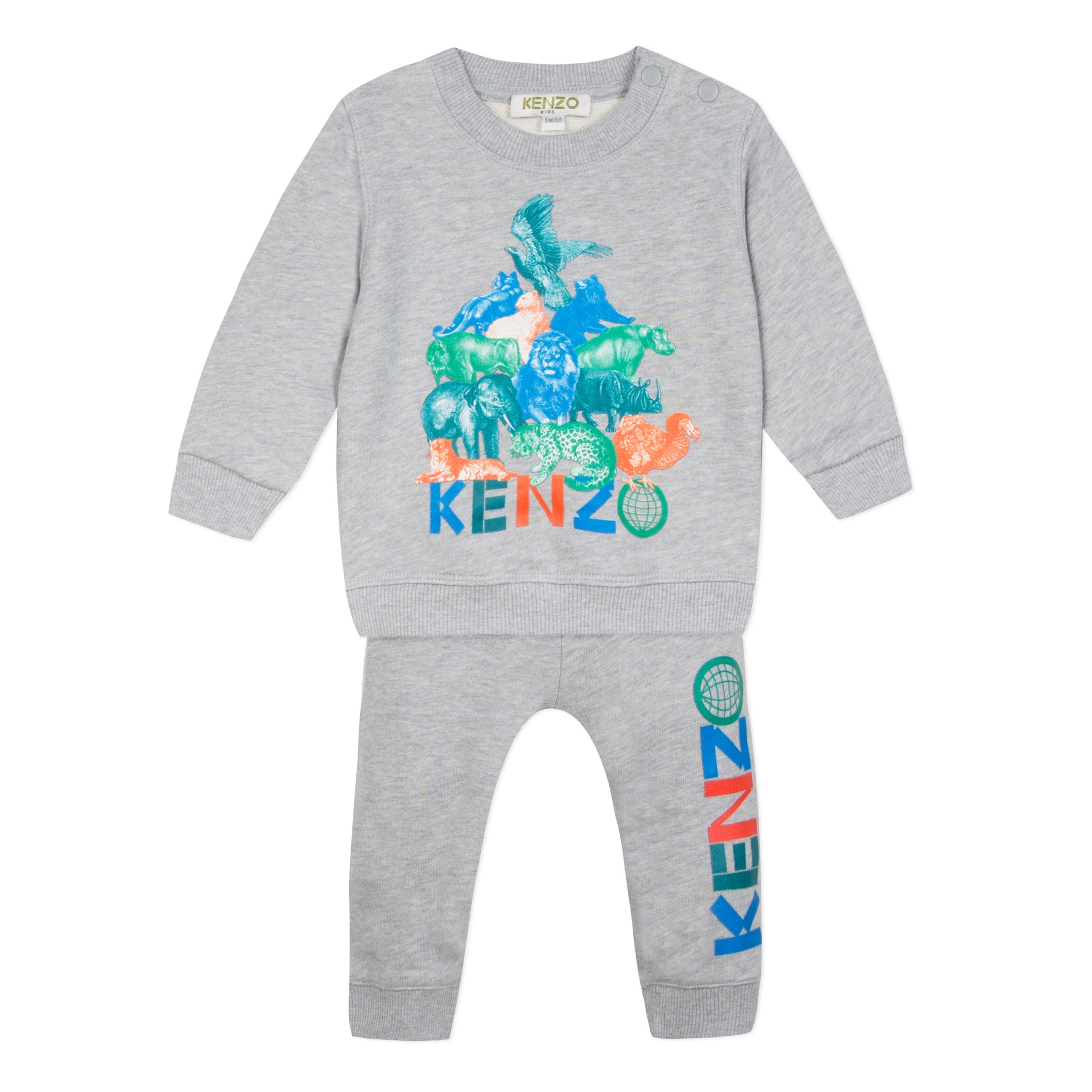 Baby Boys Grey Printing Cotton Set