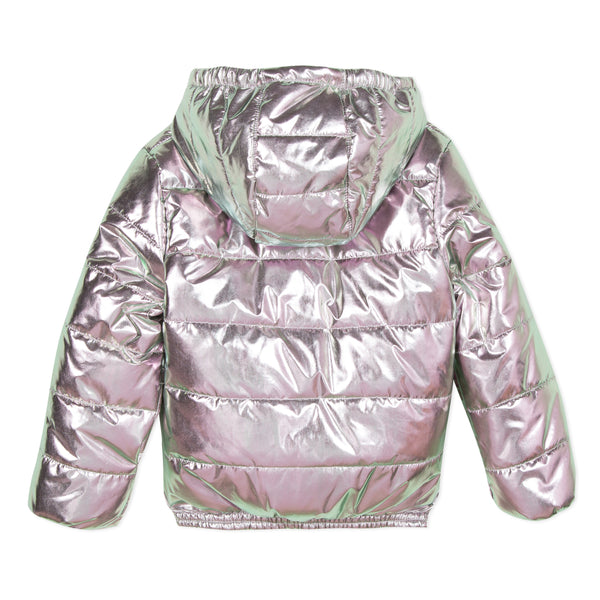 Girls Light Pink Padded Down Coat