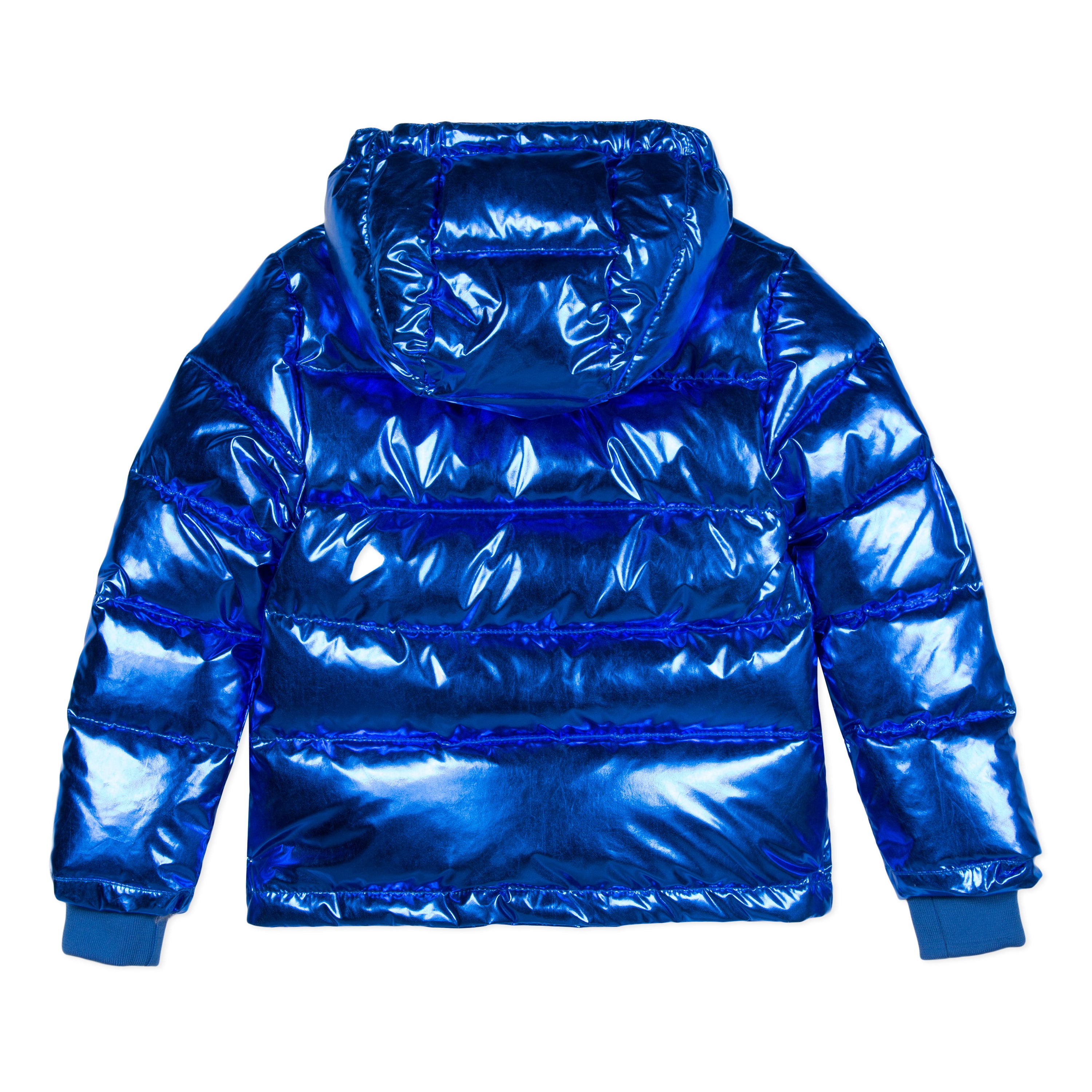 Boys Bright Blue Hooded Padded Down Coat