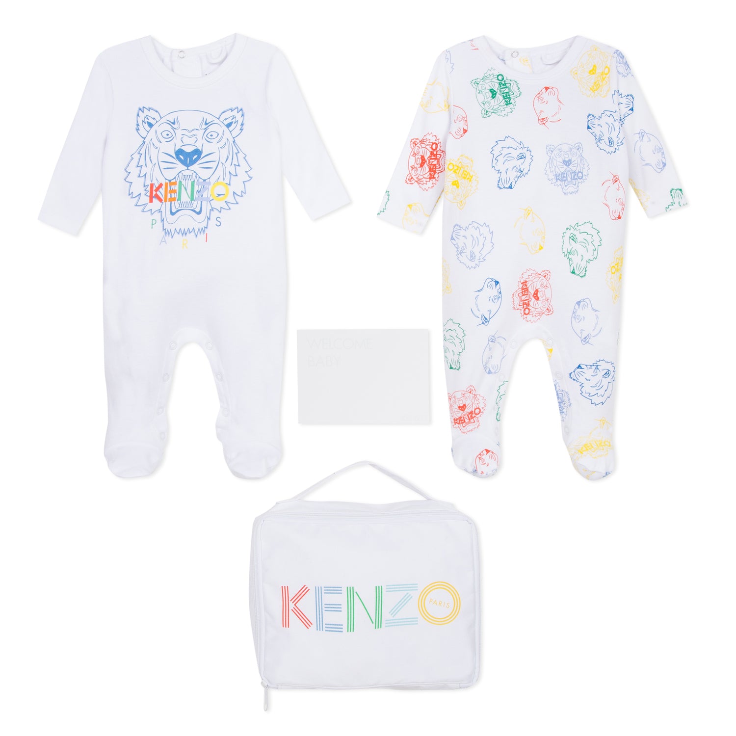 Baby Boys & Girls White Cotton Babysuit Gift Set