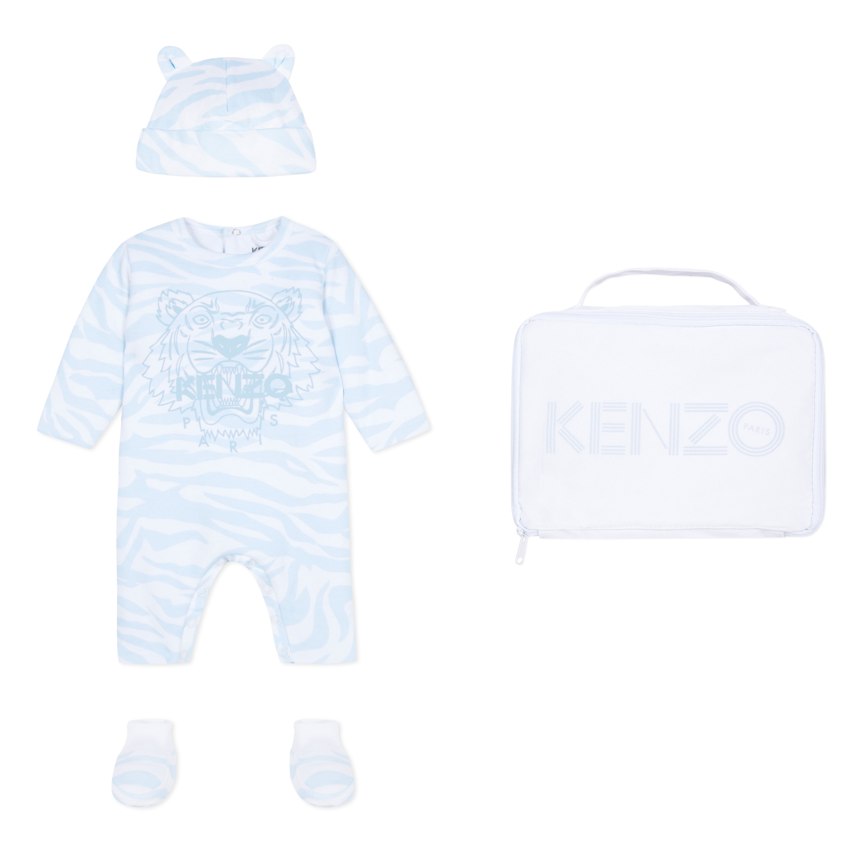 Baby Boys Light Blue Cotton Babysuit Gift Set