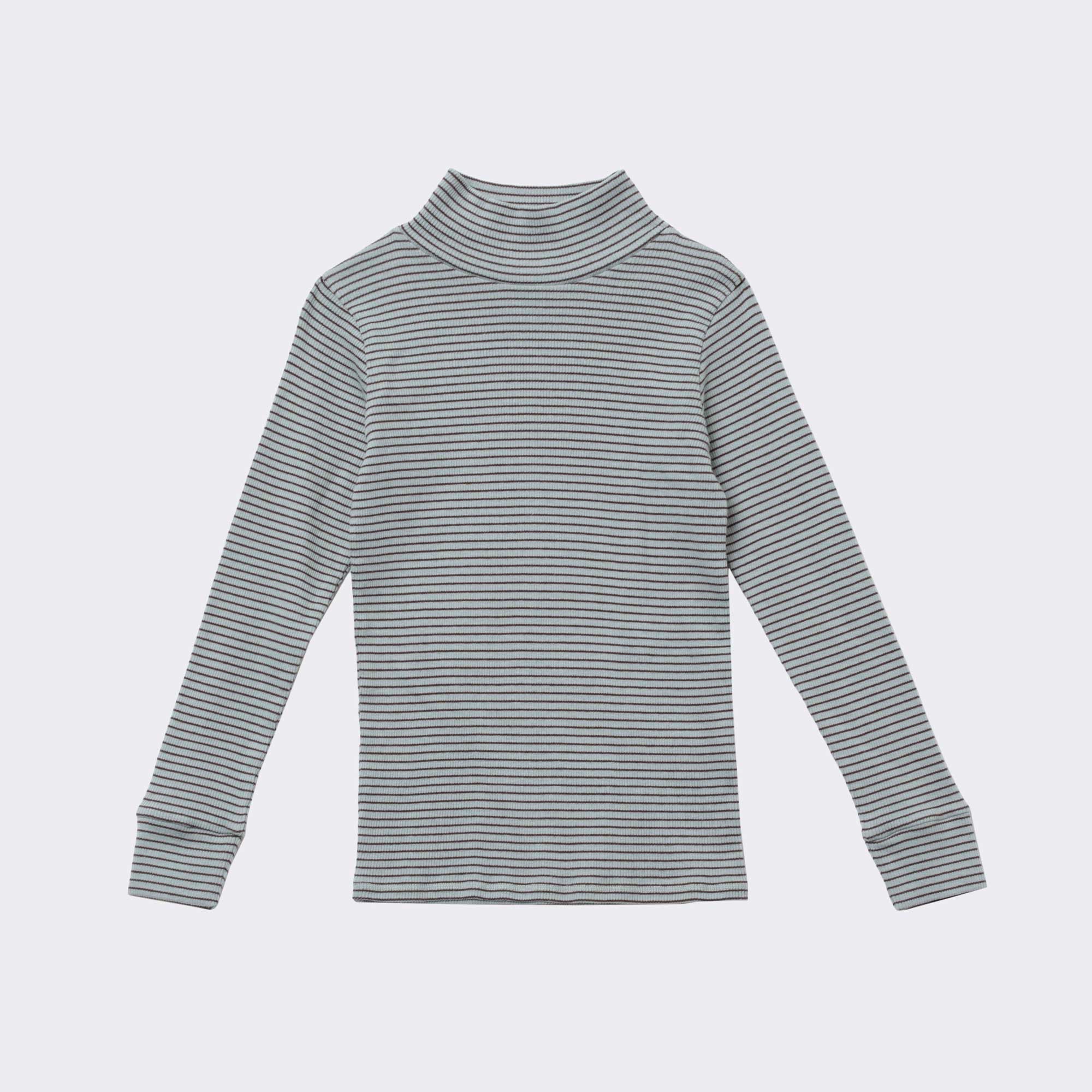Girls Mint Stripes Cotton T-Shirt