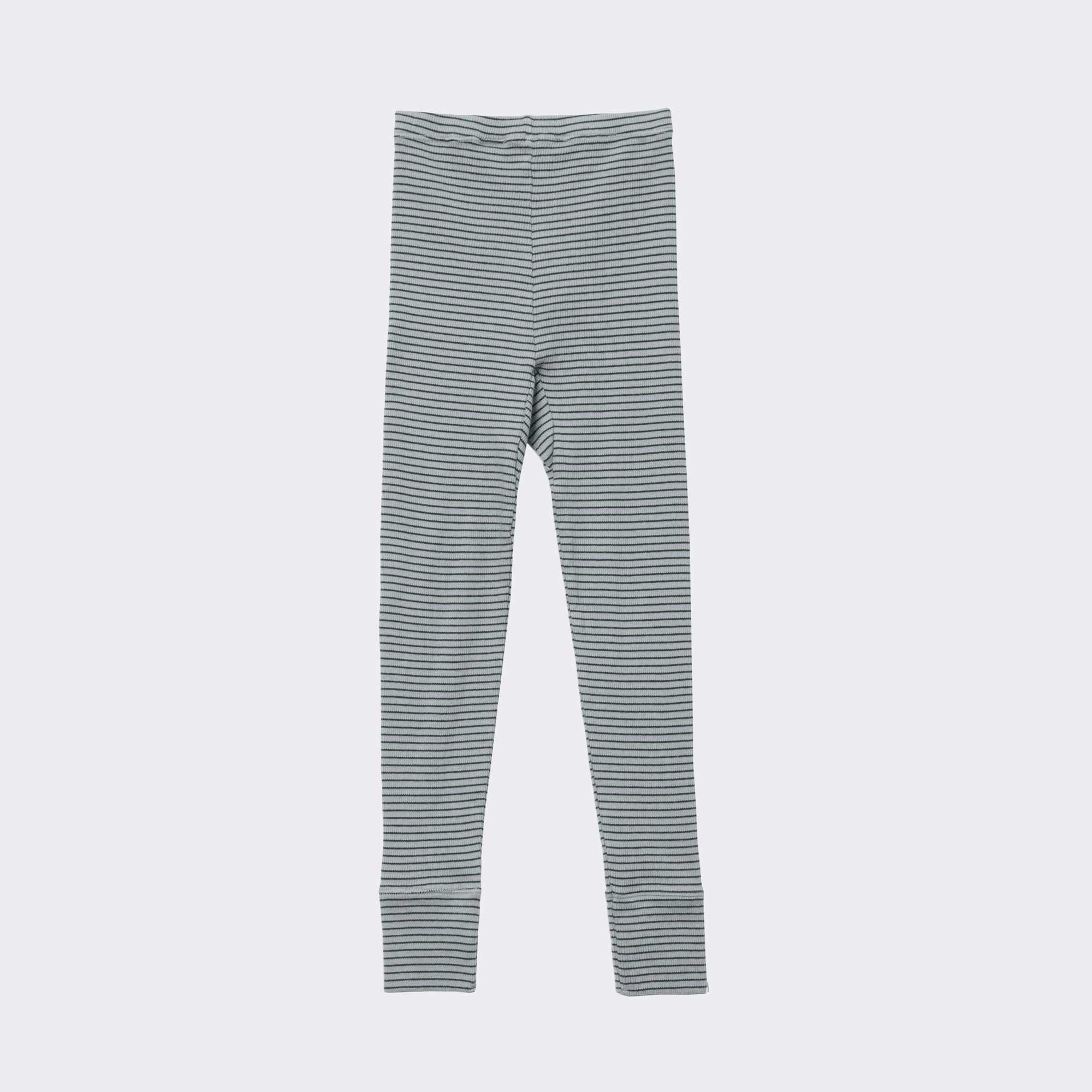 Boys & Girls Mint Stripes Cotton Leggings