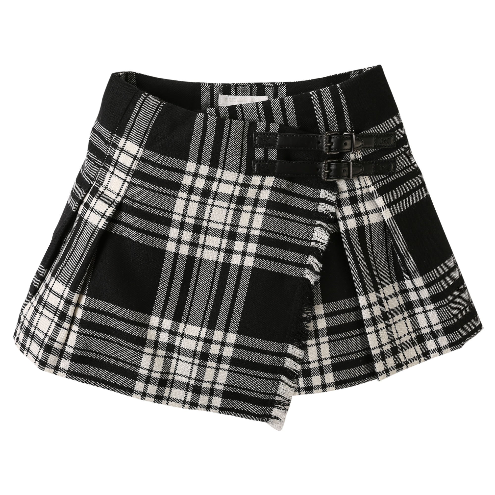 Girls Black & White Check Kilt Skirt - CÉMAROSE | Children's Fashion Store - 1