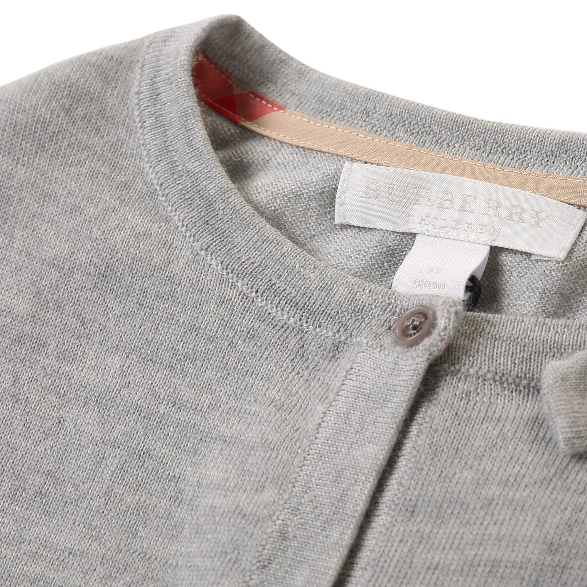 Baby Girls Light Grey Bow Trims Knitted Cardigan - CÉMAROSE | Children's Fashion Store - 3