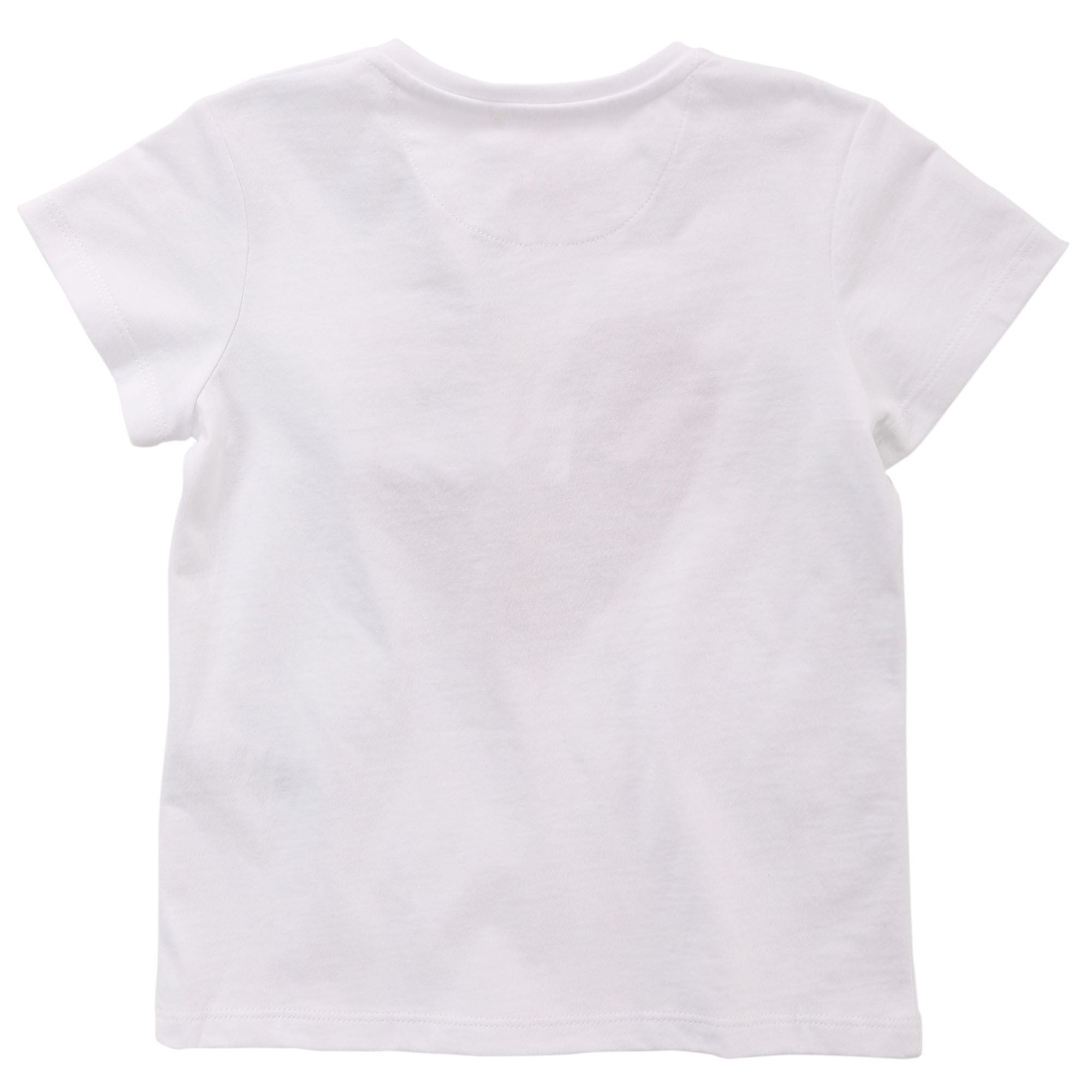 Baby Girls White Cotton T-Shirt With Red Heart Trims - CÉMAROSE | Children's Fashion Store - 2