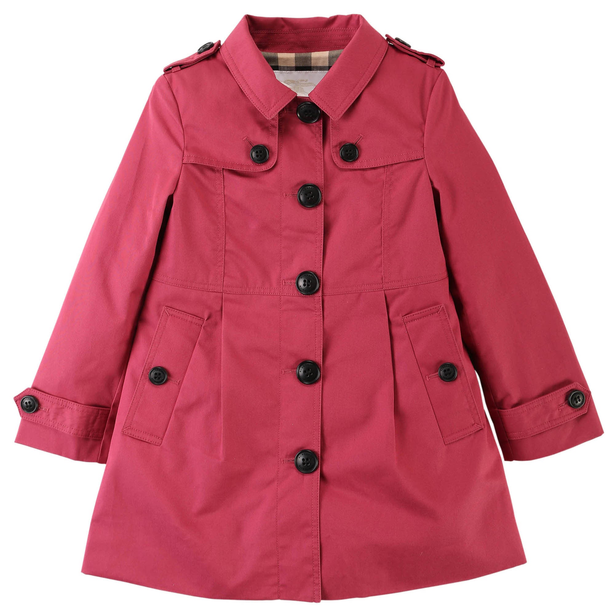 Baby Girls Pink Classic Trench Cotton Coat - CÉMAROSE | Children's Fashion Store - 2