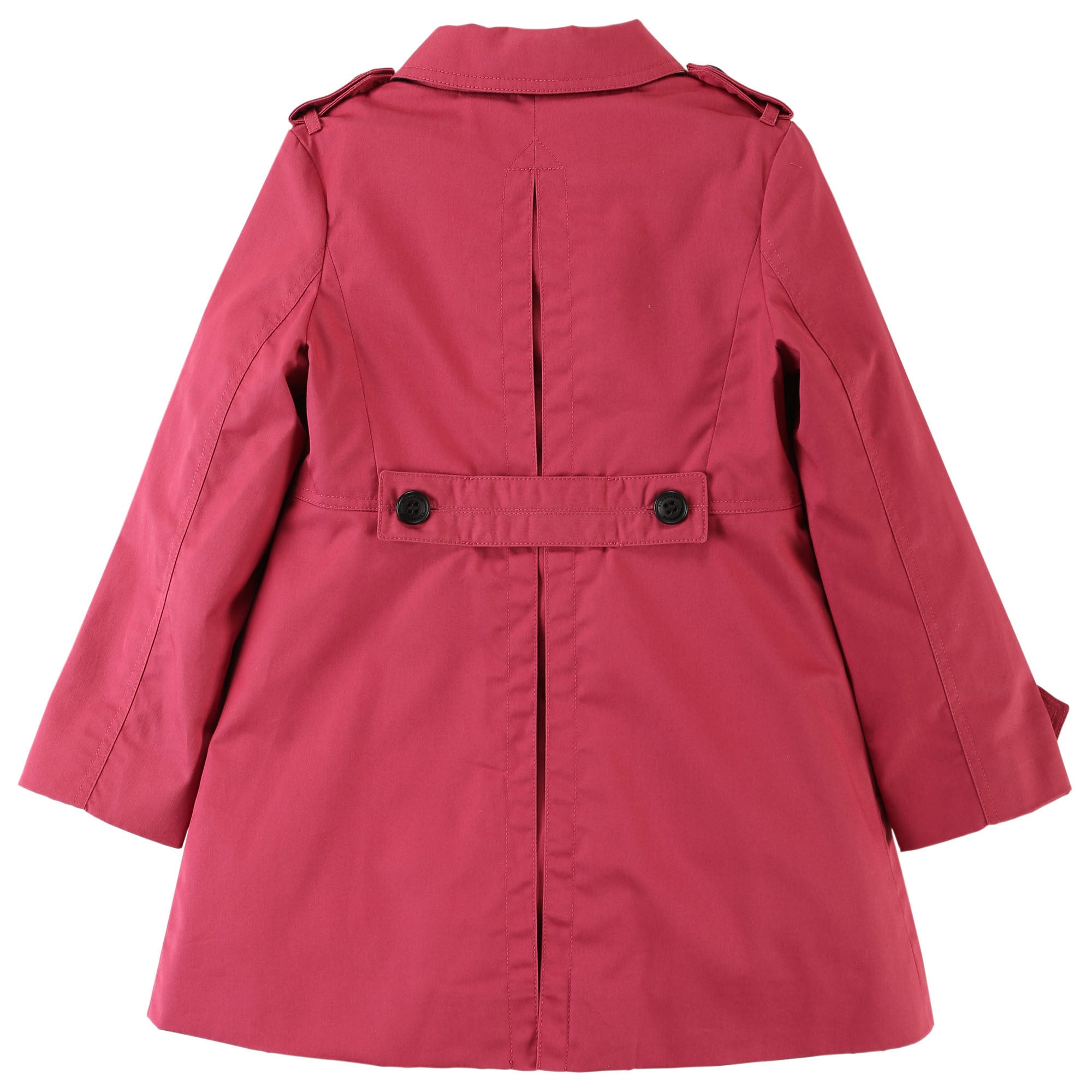 Baby Girls Pink Classic Trench Cotton Coat - CÉMAROSE | Children's Fashion Store - 3