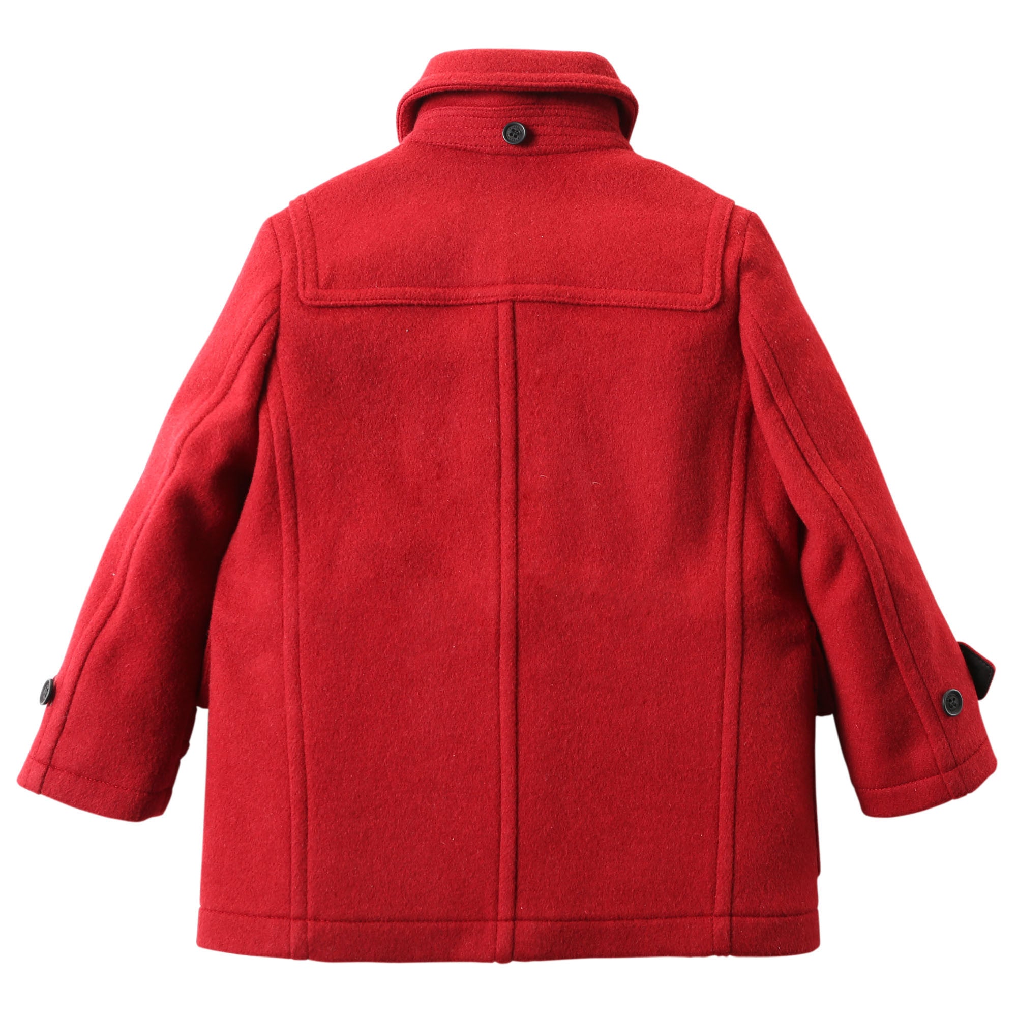 Girls Windsor Red Wool Hooded Duffle Coat - CÉMAROSE | Children's Fashion Store - 4
