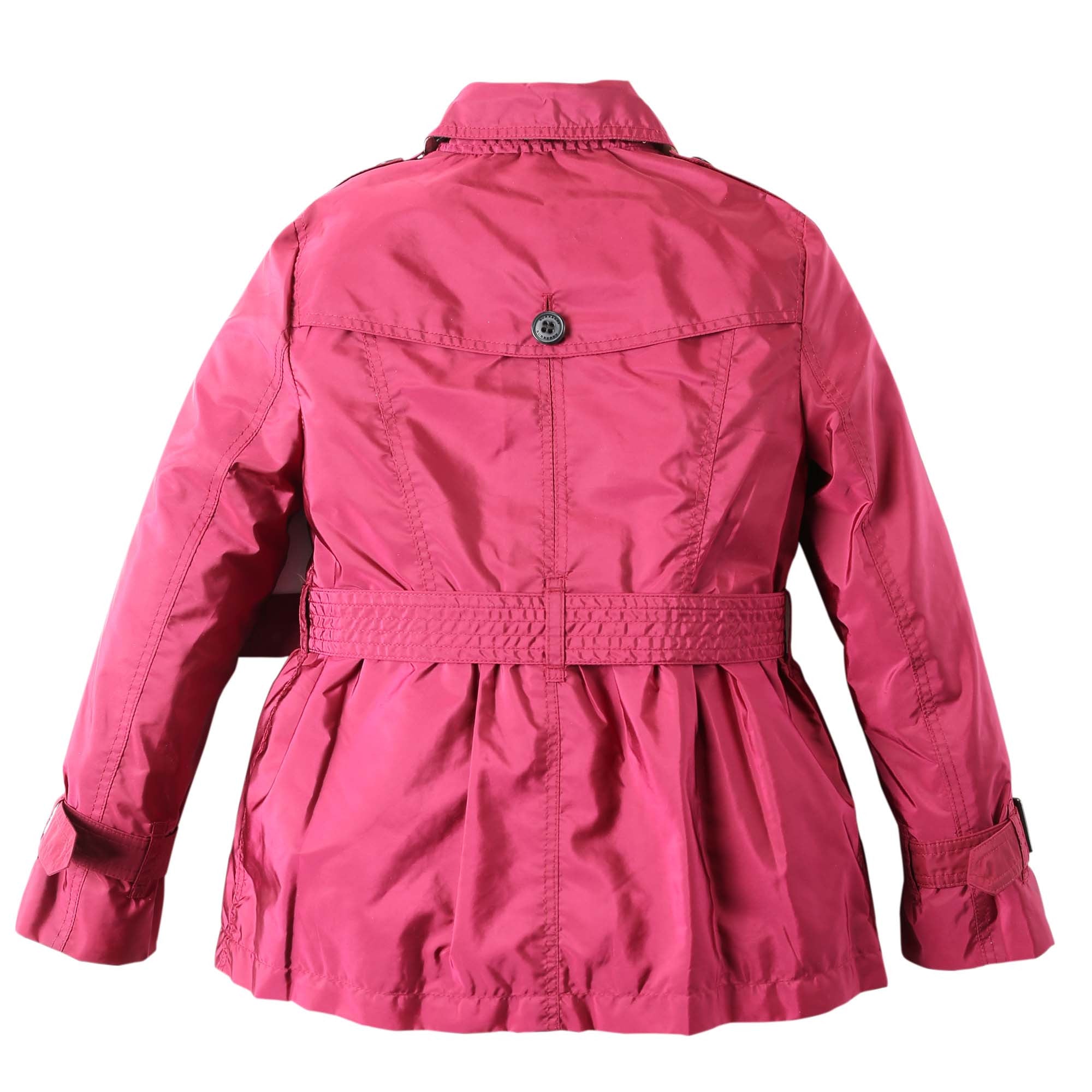 Girls Dark Plum Pink Wool Hooded Duffle Coat - CÉMAROSE | Children's Fashion Store - 5