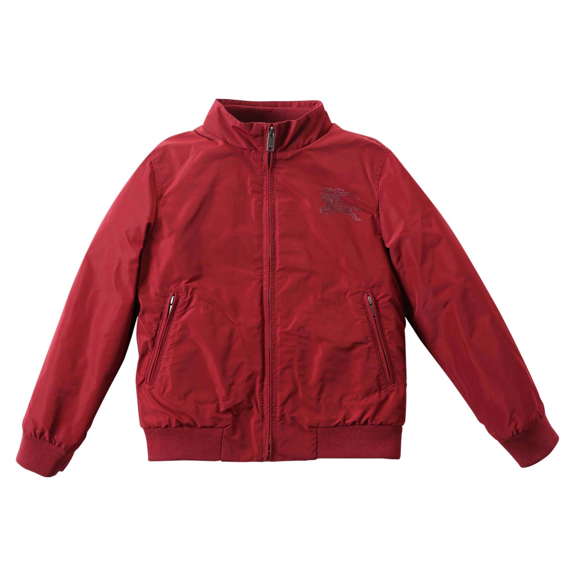 Boys Dark Red Ribbed Cuffs Jacket - CÉMAROSE | Children's Fashion Store - 1