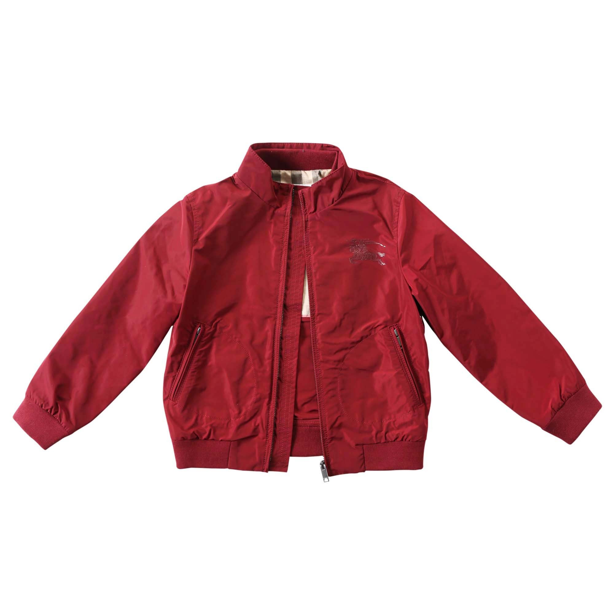 Boys Dark Red Ribbed Cuffs Jacket - CÉMAROSE | Children's Fashion Store - 4