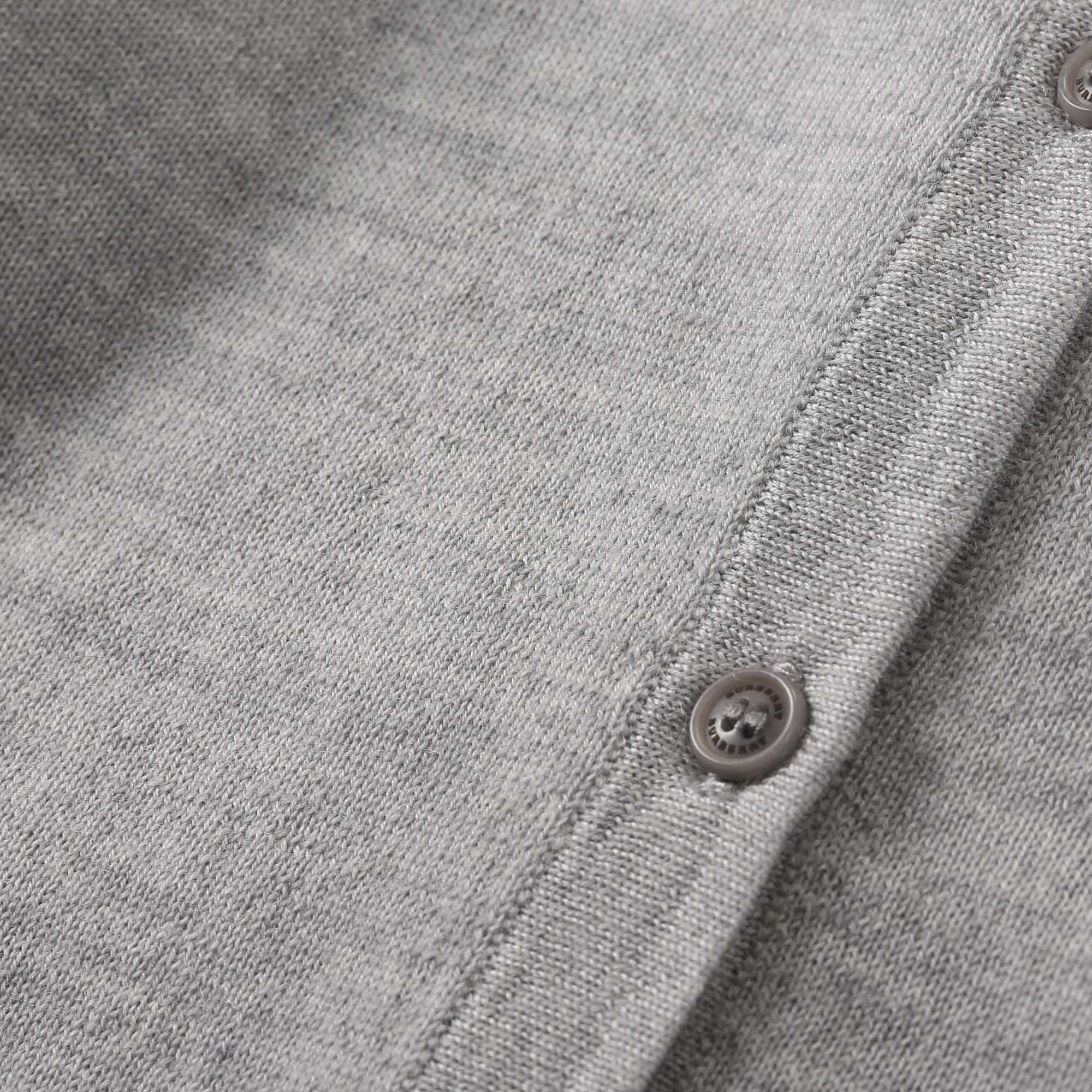 Girls Light Grey Bow Trims Knitted Cardigan - CÉMAROSE | Children's Fashion Store - 4