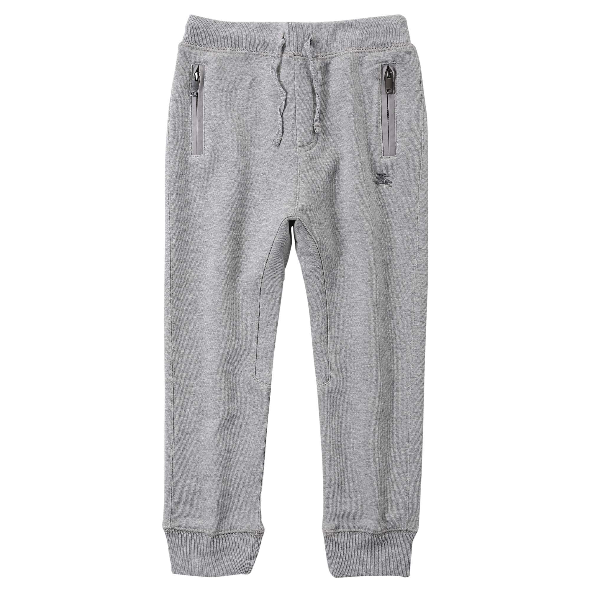 Boys Grey Cotton Jersey Cotton Trouser - CÉMAROSE | Children's Fashion Store - 1