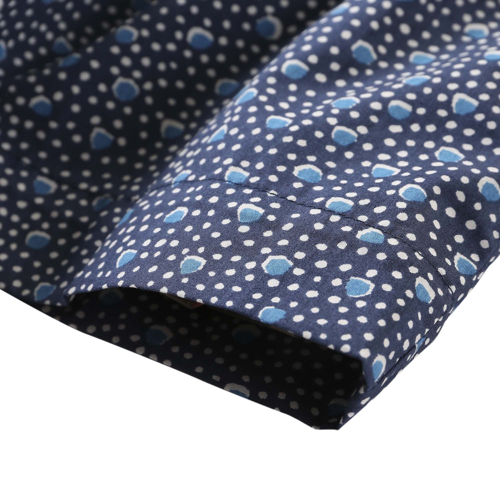 Baby Girls Pale Navy Blue Floral Printed Trims Dress - CÉMAROSE | Children's Fashion Store - 6