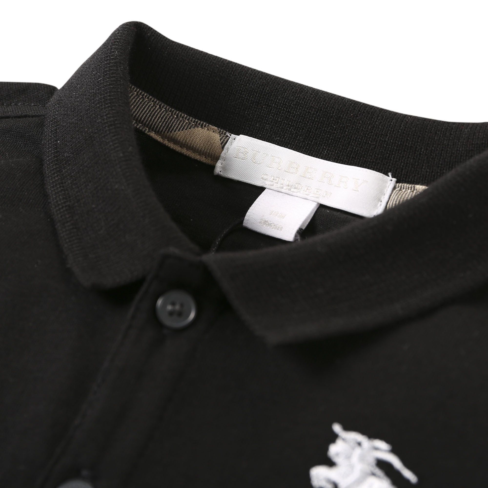Baby Boys Black Cotton Jersey Cotton Polo Shirt - CÉMAROSE | Children's Fashion Store - 4