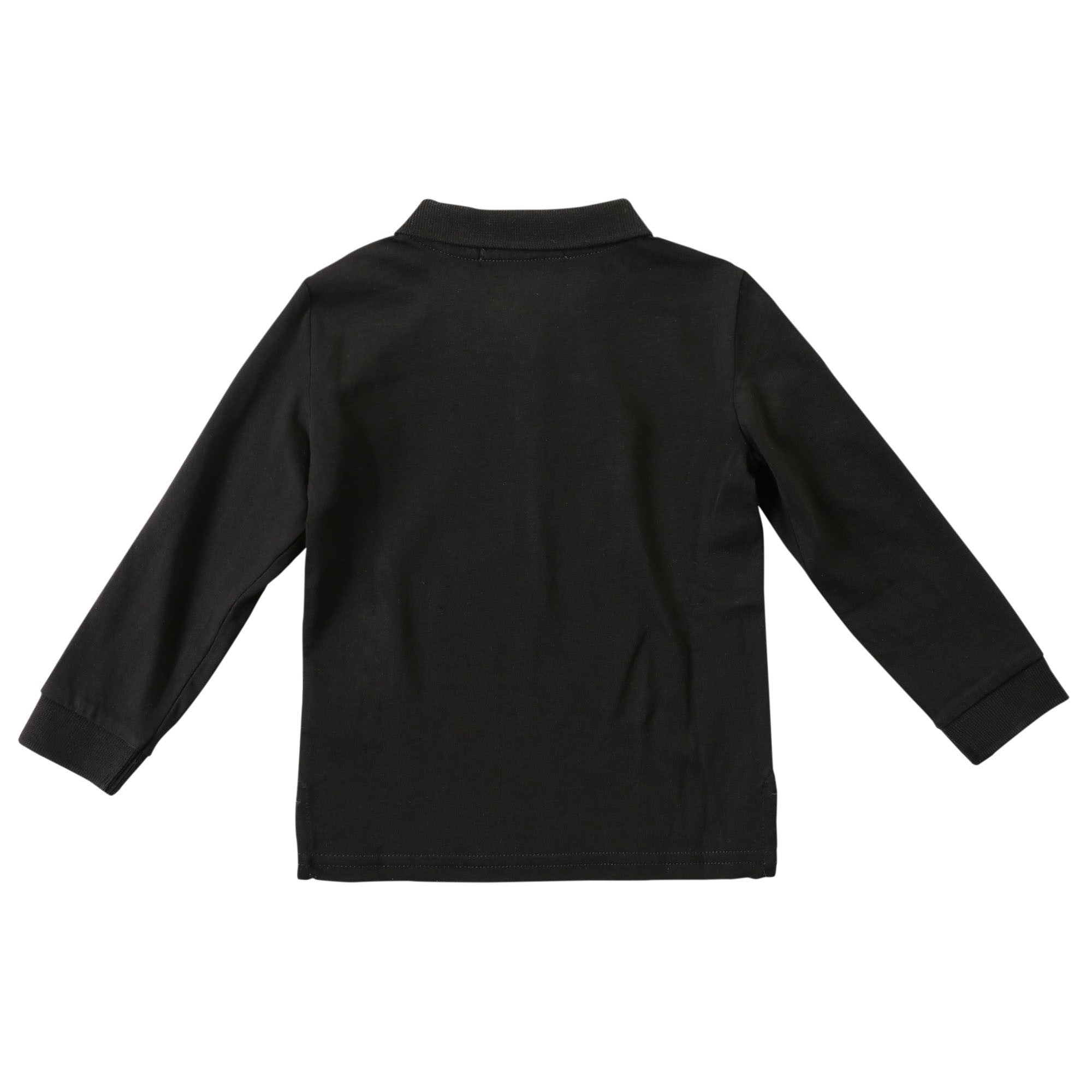 Baby Boys Black Cotton Jersey Cotton Polo Shirt - CÉMAROSE | Children's Fashion Store - 2