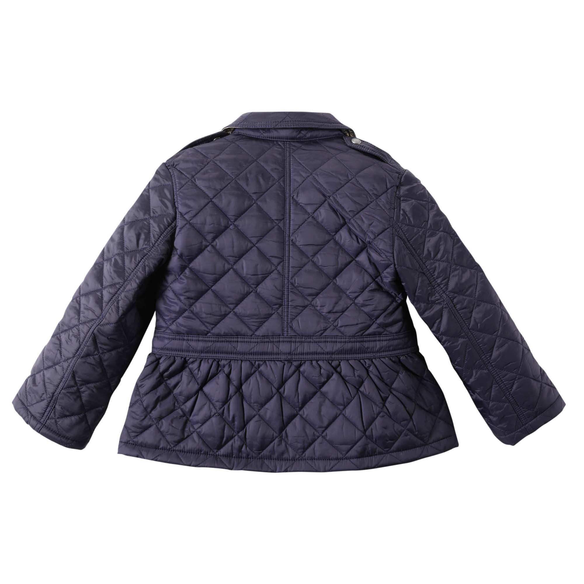 Baby Girls Navy Blue Hooded Coat - CÉMAROSE | Children's Fashion Store - 3