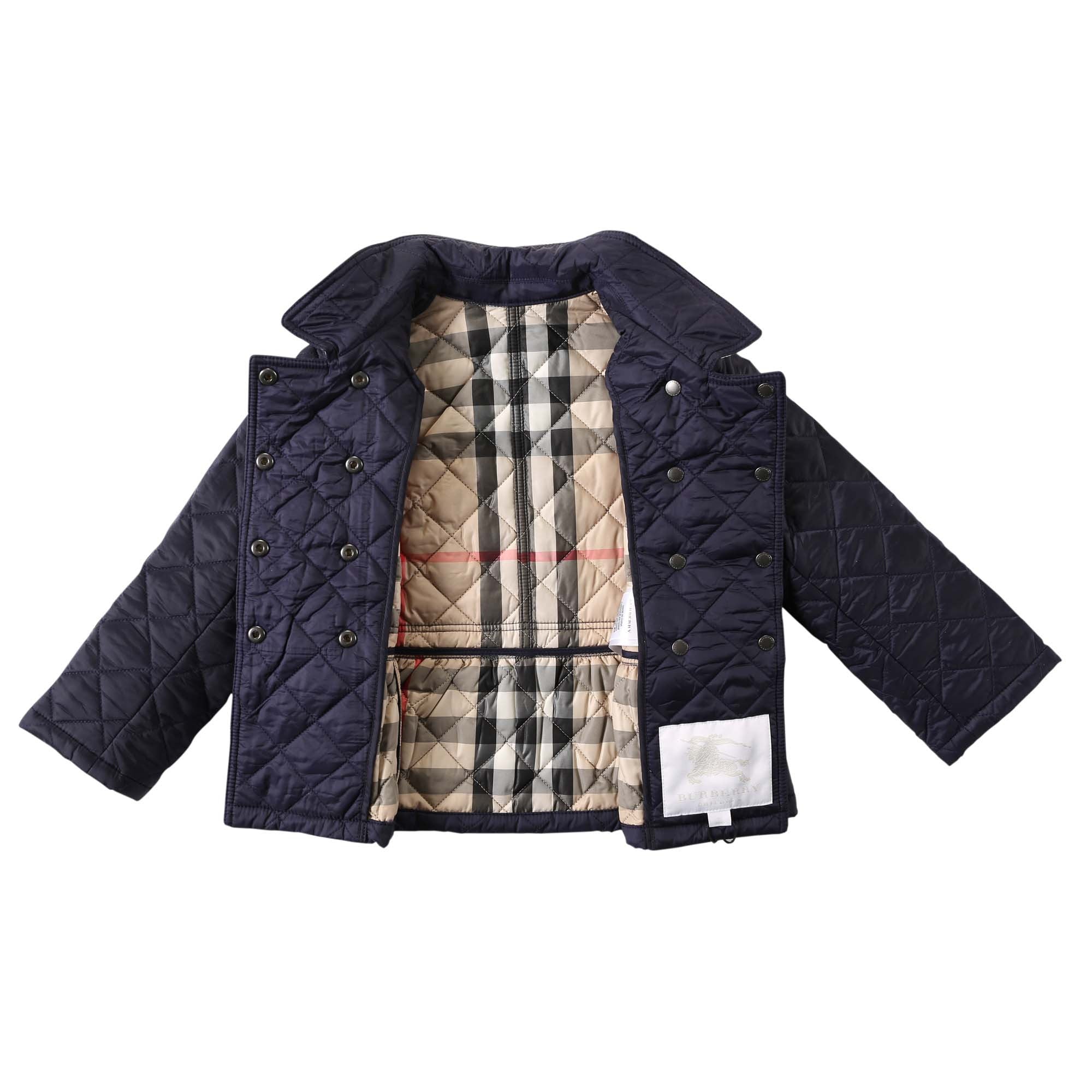 Baby Girls Navy Blue Hooded Coat - CÉMAROSE | Children's Fashion Store - 2