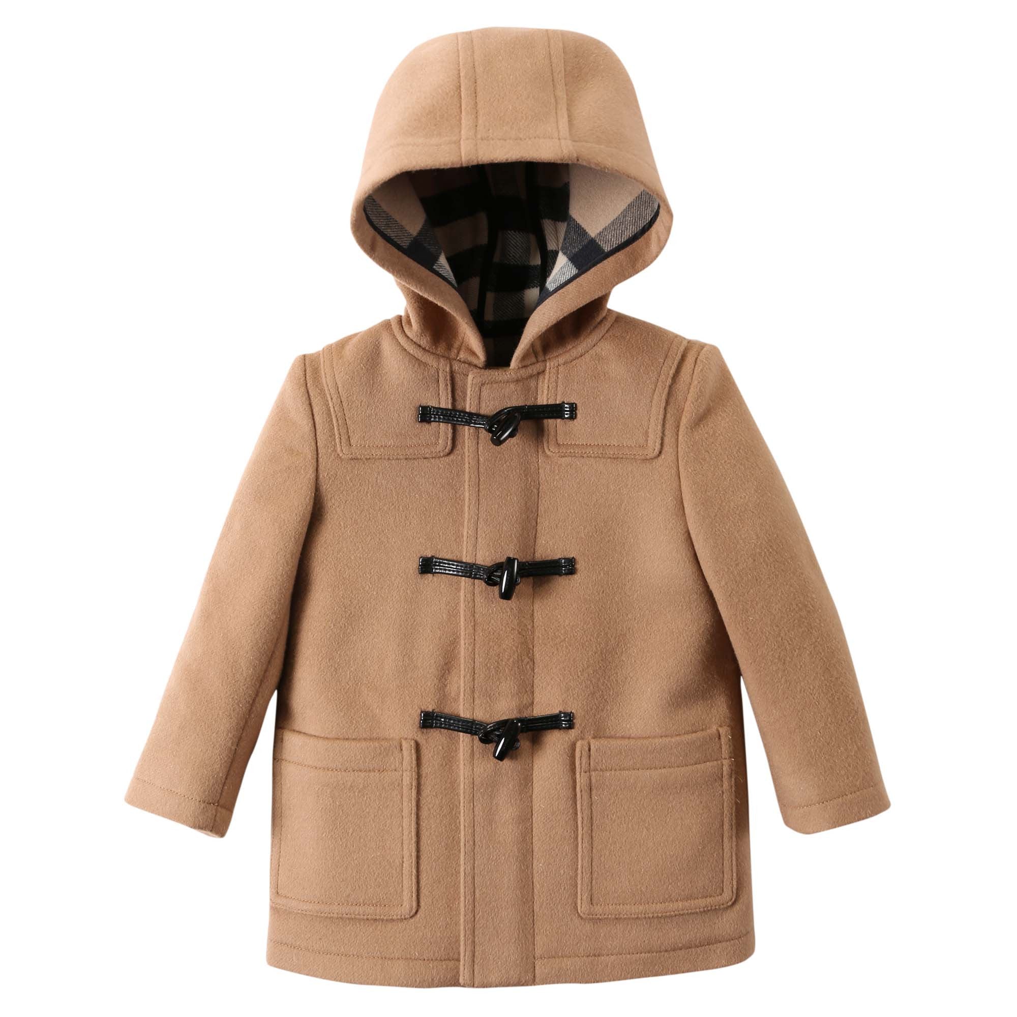 Baby Boys Beige Wool Hooded Duffle Coat - CÉMAROSE | Children's Fashion Store - 1