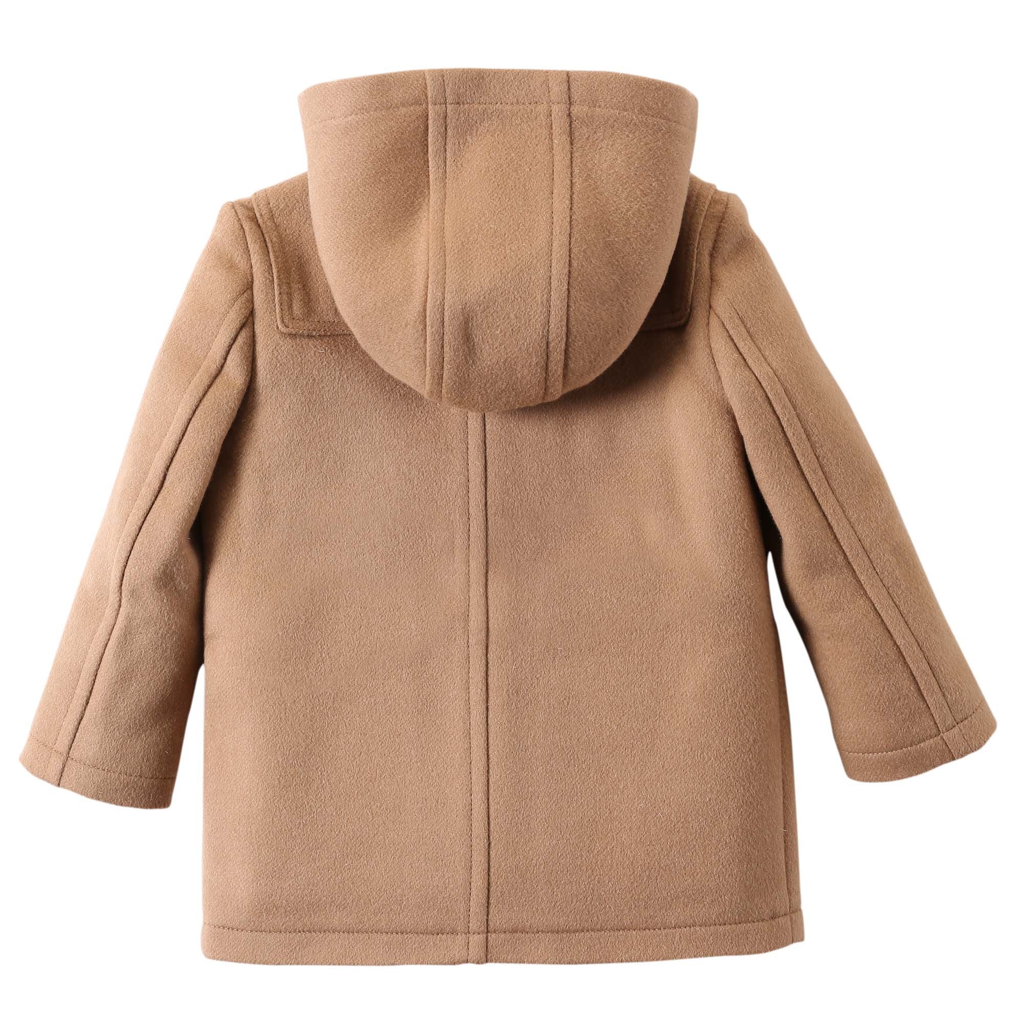 Baby Boys Beige Wool Hooded Duffle Coat - CÉMAROSE | Children's Fashion Store - 2