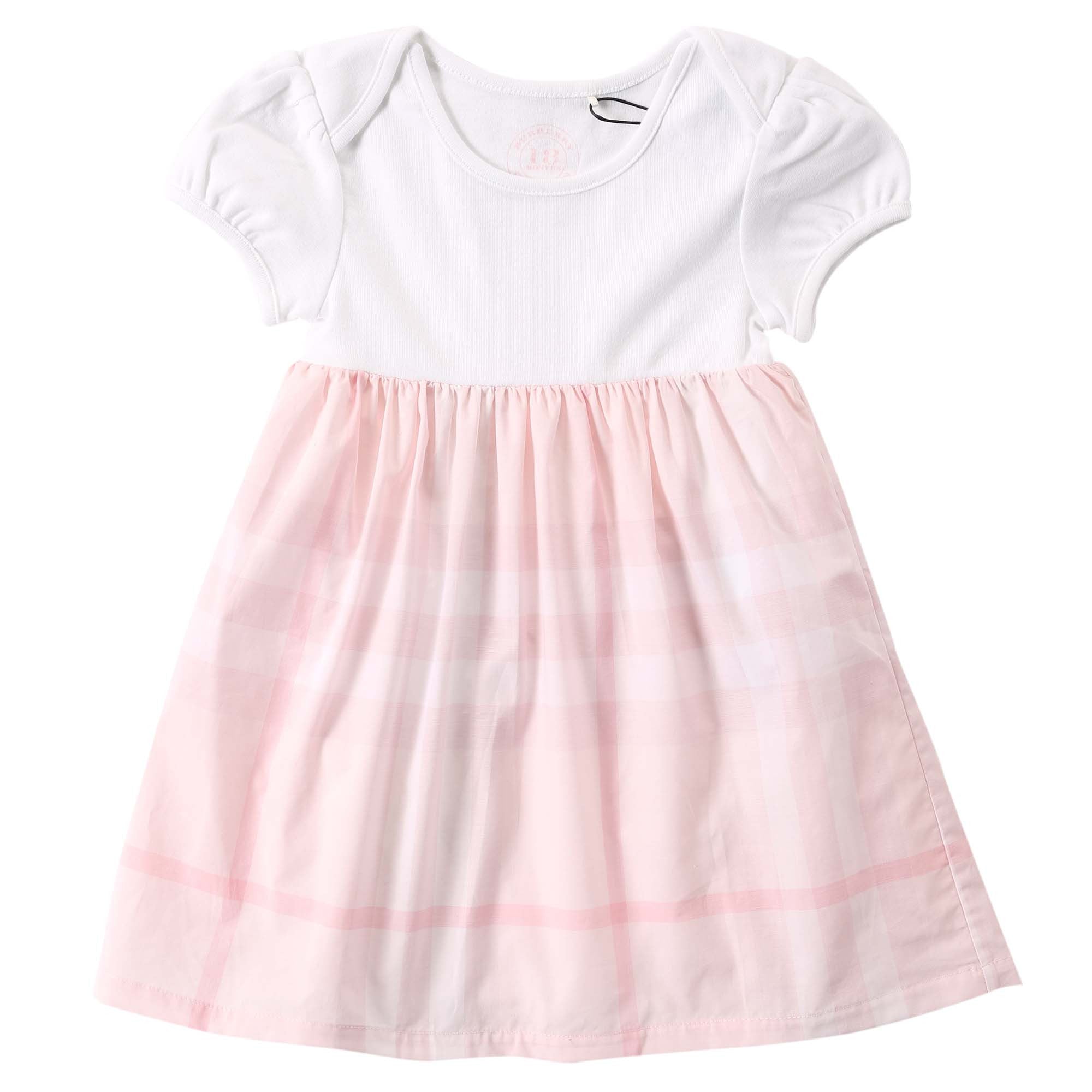 Baby Girls Ice Pink Check Dress - CÉMAROSE | Children's Fashion Store - 1
