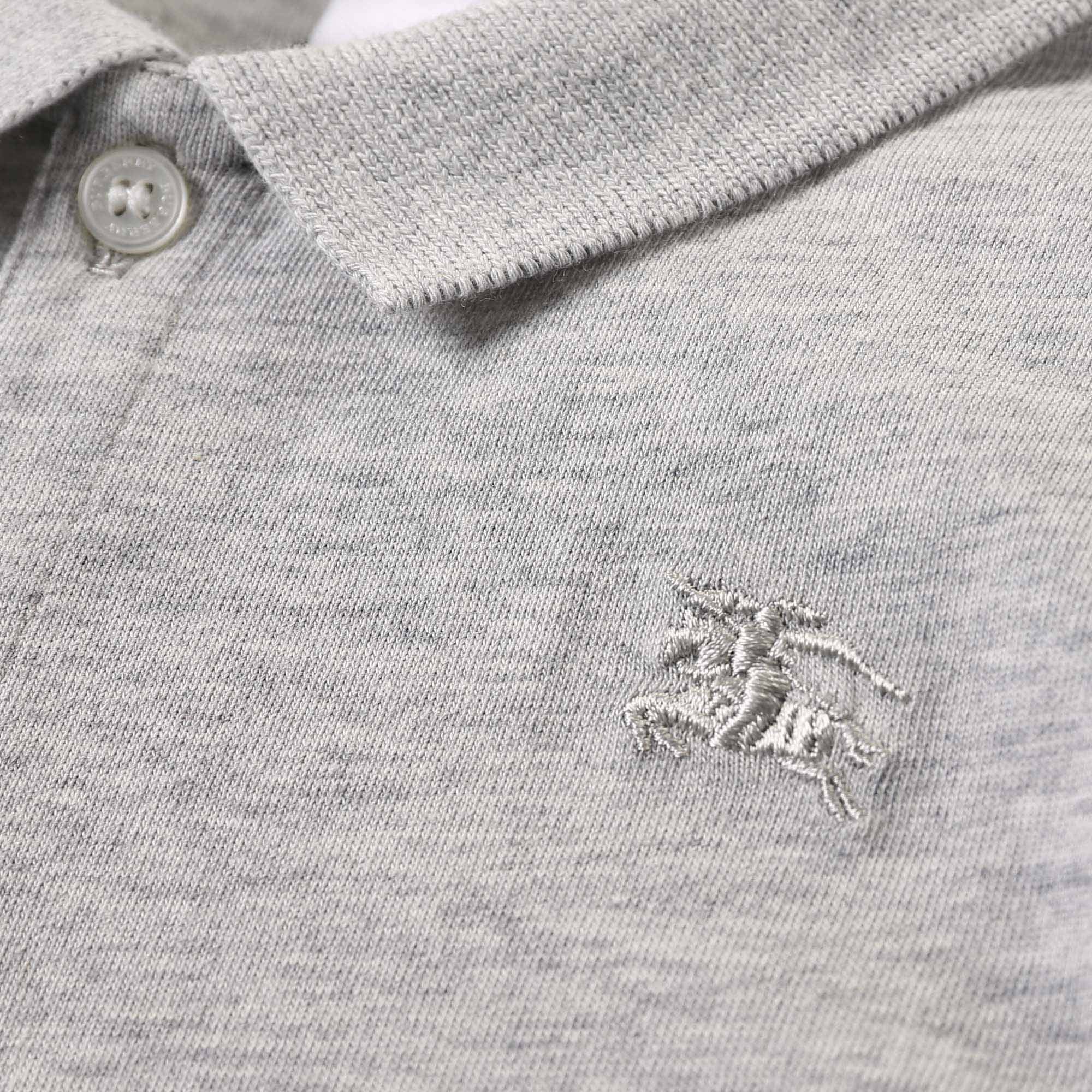 Baby Boys Grey Cotton Jersey Cotton Polo Shirt - CÉMAROSE | Children's Fashion Store - 4