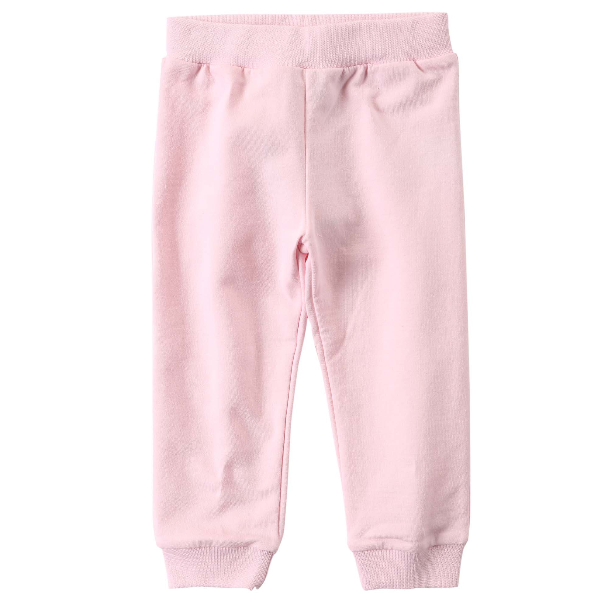 Baby Girls Light Pink Cotton Trouser - CÉMAROSE | Children's Fashion Store - 1