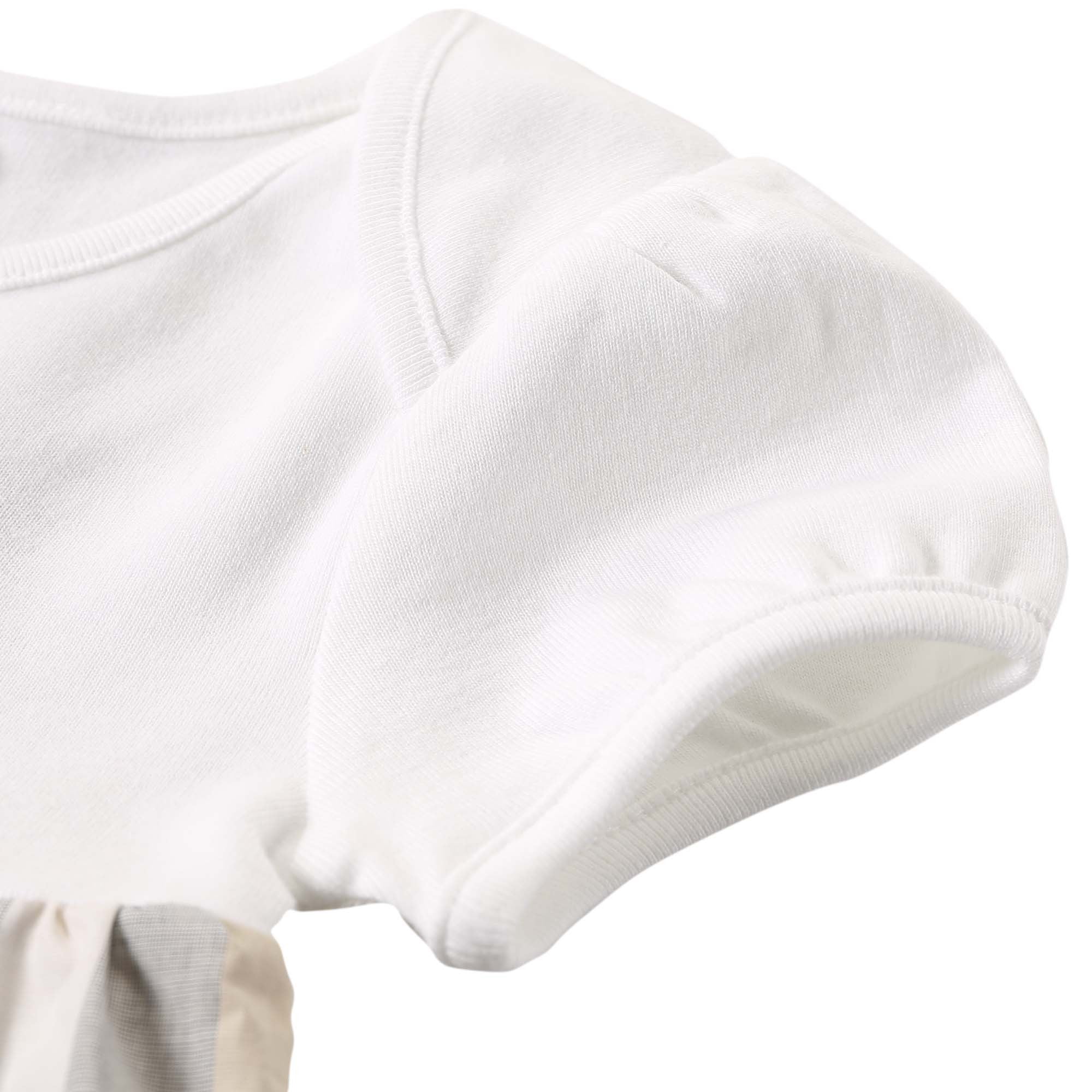 Baby Girls White & Pale Pink Classic Check Dress - CÉMAROSE | Children's Fashion Store - 3