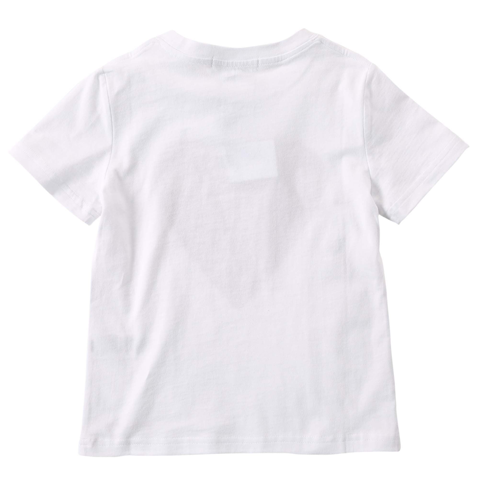 Girls White Cotton T-Shirt With Red Heart Trims - CÉMAROSE | Children's Fashion Store - 2