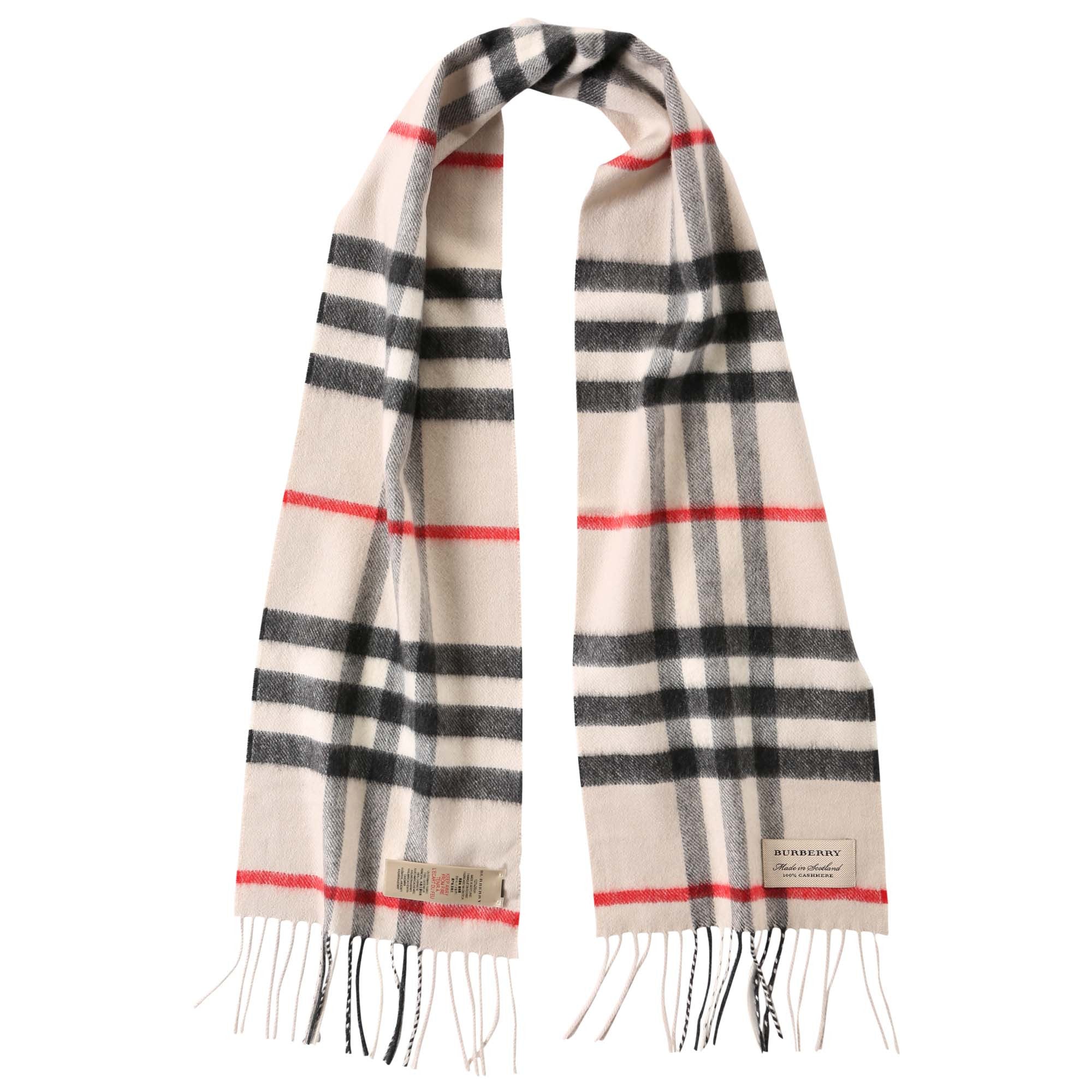 Boys & Girls Milk White Check Cashmere Scarf - CÉMAROSE | Children's Fashion Store - 2